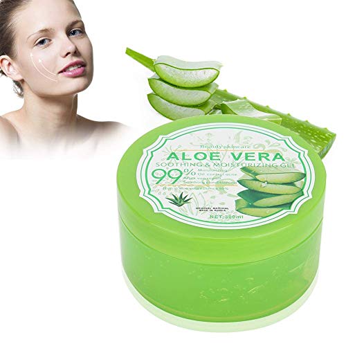 Organic 300g Aloe Vera Gel for Face & Body - Moisturizing Cream to Soothe Sunburn, Repair Damaged Skin, Reduce Acne Scars & Redness - Hydrates Dry Rough Skin, Anti-Inflammatory Care - Perfect for After Sun Care, Daily Skincare & Sensitive Skin Relief