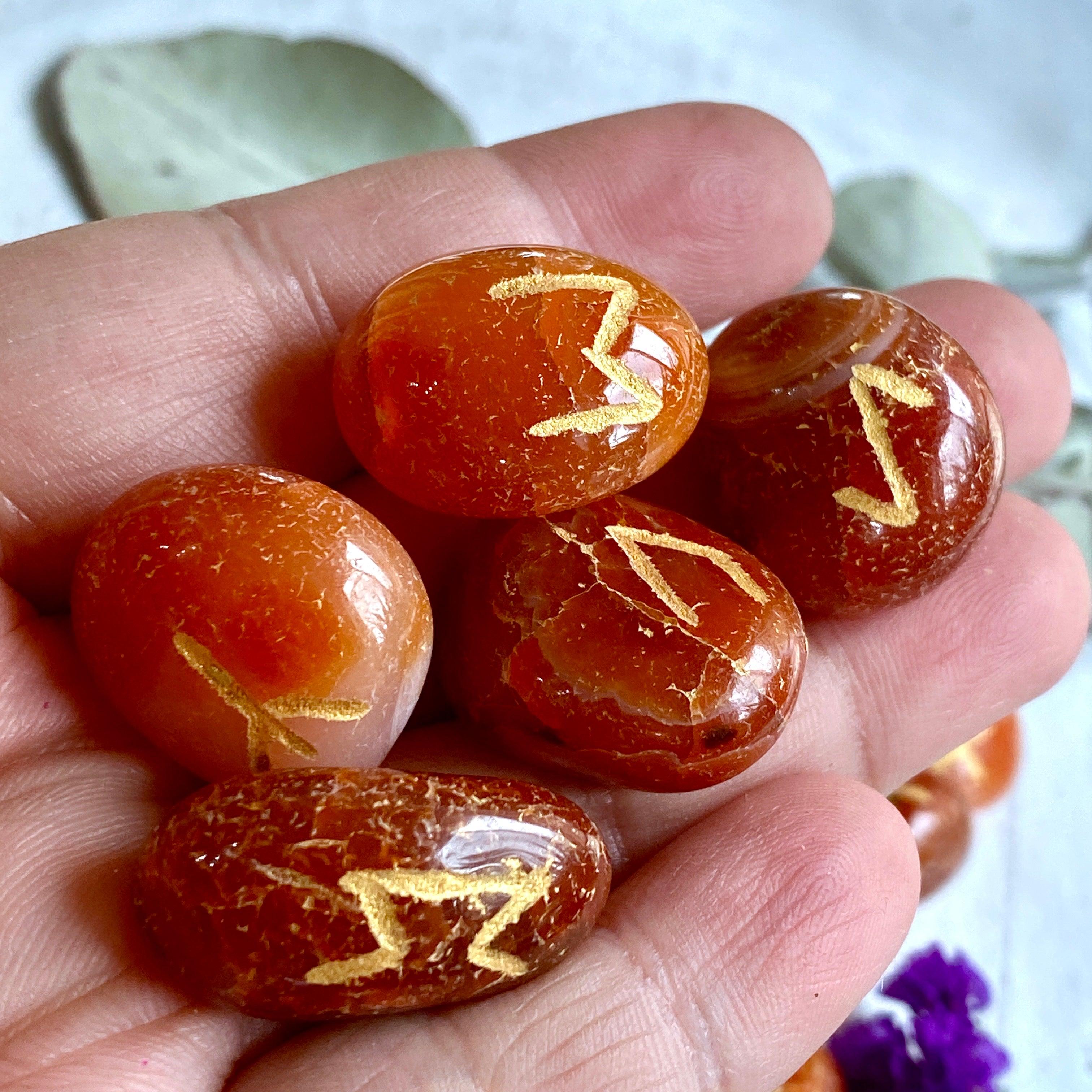24 Pack Runes Set - Norse Viking Divination Stones for Meditation, Spiritual Guidance & Home Decor - Perfect for Pagan Rituals, Wiccan Altars & Gift Giving