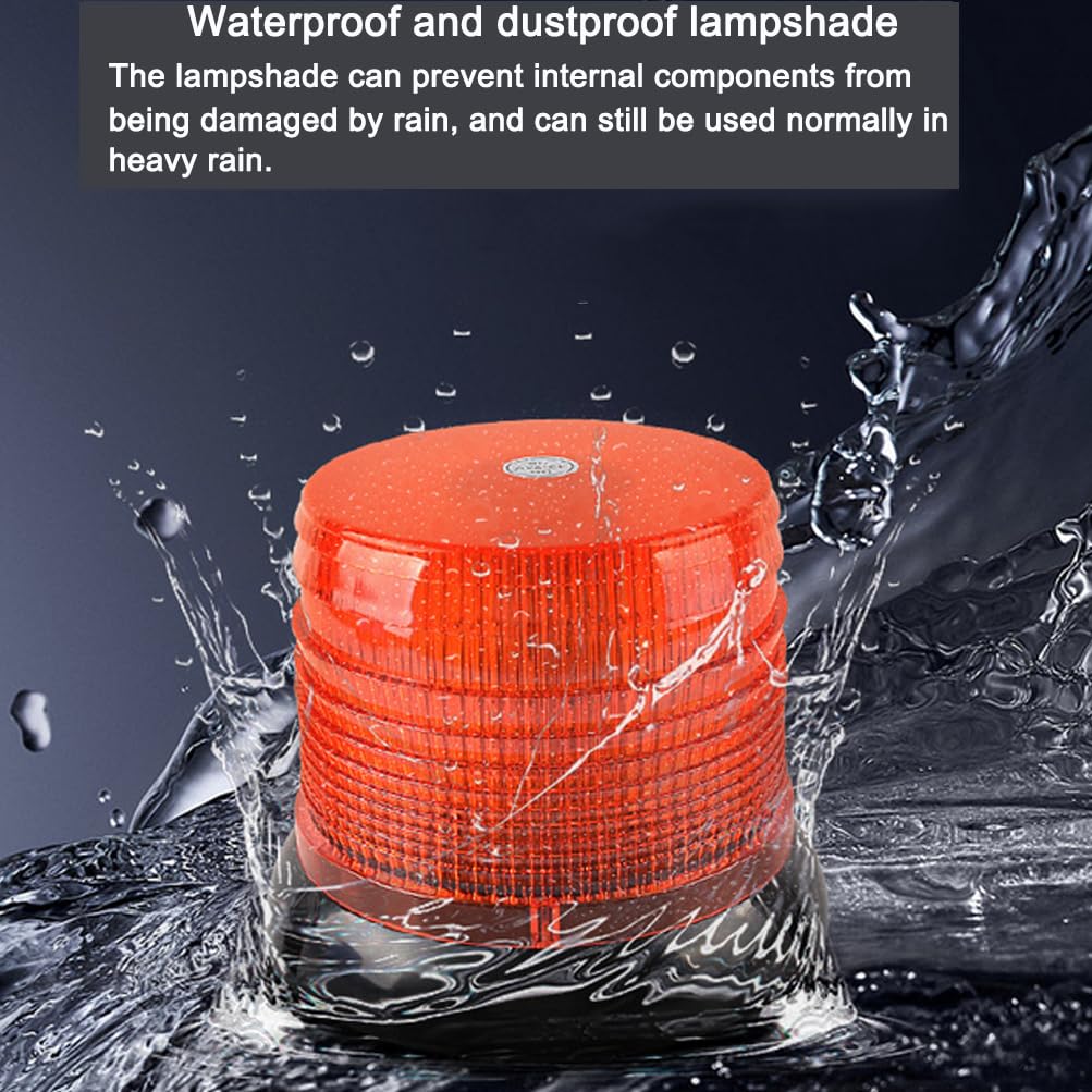 **Aolyty Solar Strobe Warning Light - Super Bright LED Safety Flashing Light with Strong Magnetic Base, Waterproof for Construction, Traffic, Factory, Crane Tower & Dock (Red & Blue) - Ideal for Emergency, Roadside, Hazard Zones & Night Visibility**