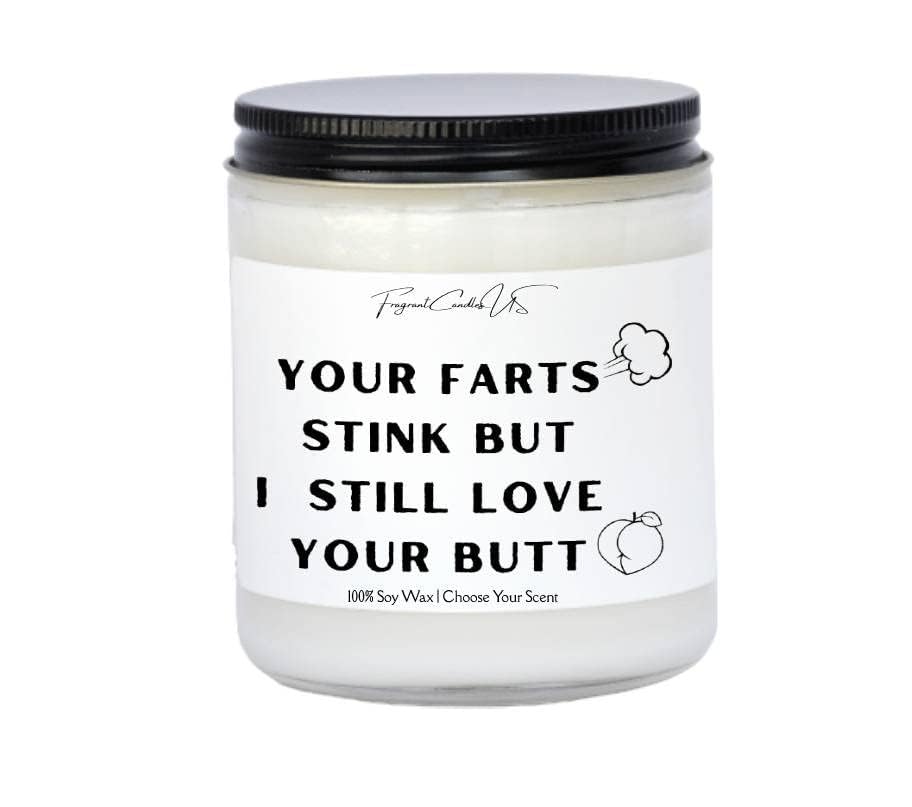 Funny Fart Scented Candles - Naughty Gifts for Husband, Boyfriend & Dad | Novelty Birthday Gifts for Men | Unique Gag Gift Ideas for Pranks & Parties | Perfect for Joke Gifts, White Elephant Exchanges & Humorous Home Decor