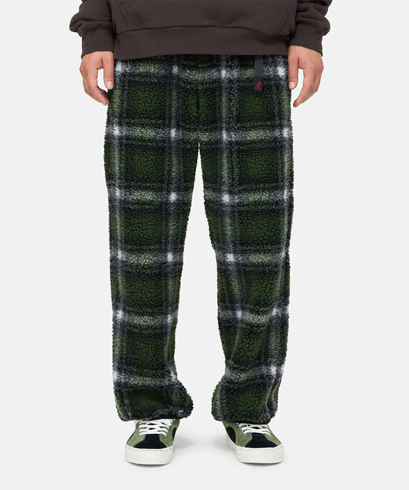 Cozy Shadow Plaid Sherpa Pants for Women - Winter Fleece Lined Thermal Pants with Elastic Waistband - Perfect for Cold Weather, Outdoor Activities & Lounge Wear
