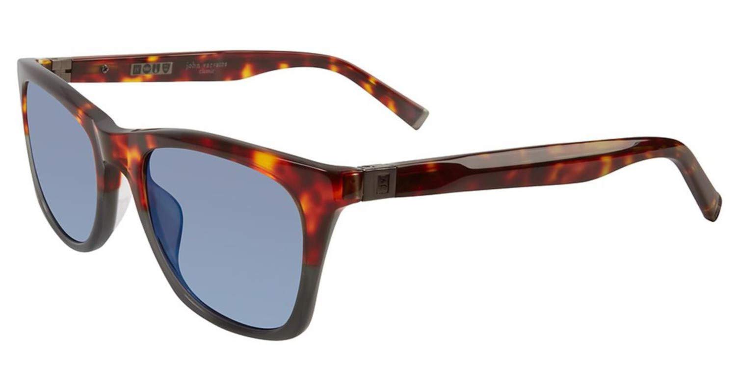 John Varvatos V515 Square Sunglasses for Men - UV Protection, Polarized Lens, Classic Retro Style - Perfect for Driving, Outdoor Activities & Fashion Accessories