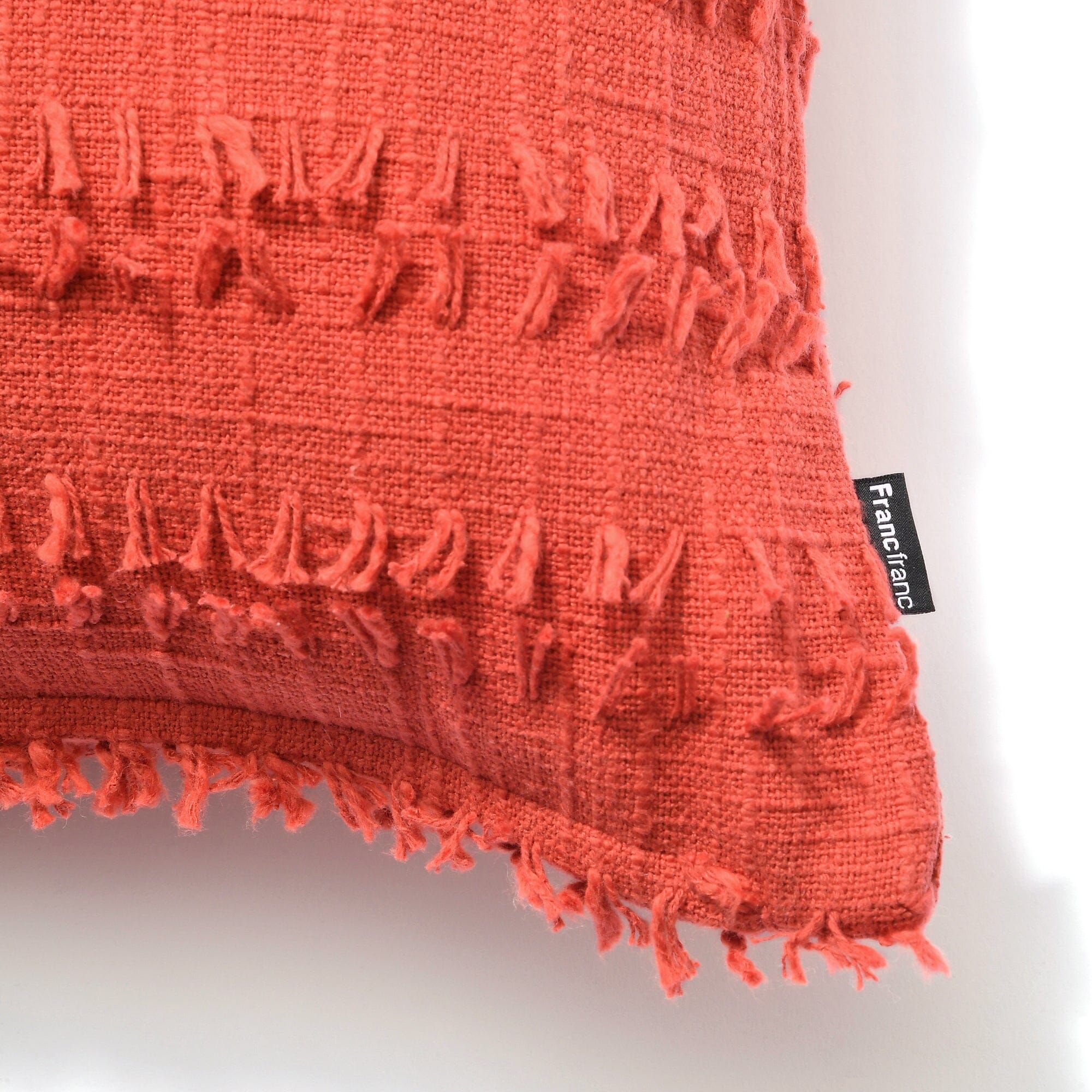 Premium Jacquard Cushion Cover 18x18 Inches - Soft Orange Decorative Pillow Case for Sofa, Bed & Home Decor - Luxury Textured Throw Pillow Cover for Living Room, Bedroom & Office