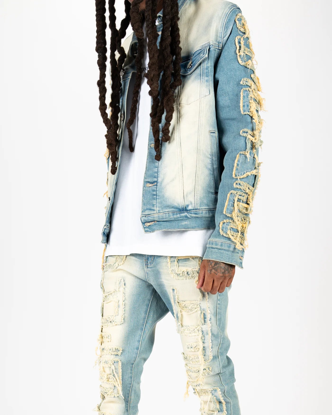 PHEELINGS AWAKEN DESIRES Denim Jacket for Women - Vintage Distressed Denim Coat, Fashionable Outerwear for Casual Streetwear & Night Out