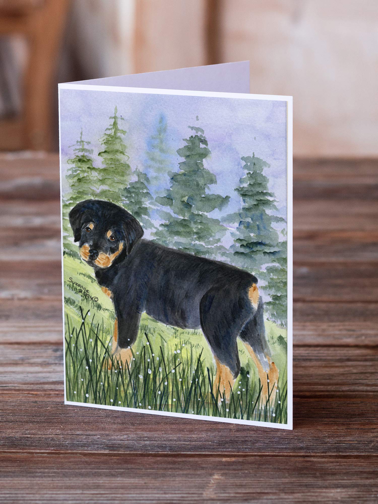 Rottweiler Greeting Cards & Envelopes - Pack of 8 Blank A7 Note Cards (5x7 Inches) | Whimsical Dog Lover Stationery for Birthdays, Thank You Notes & Special Occasions