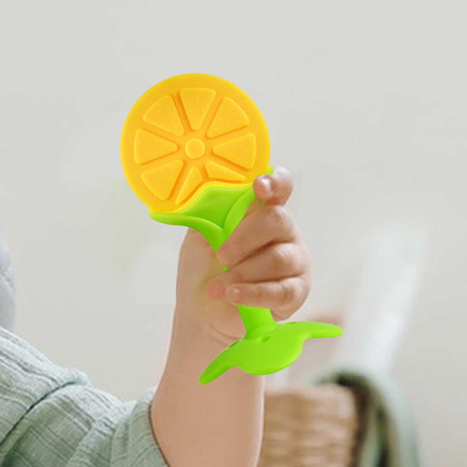 Soft Silicone Fruit Teether Toy for Babies & Toddlers - Sensory Teething Relief, Soothing Chew Toy for Teething Pain | Perfect for On-the-Go, Daycare & Developmental Play
