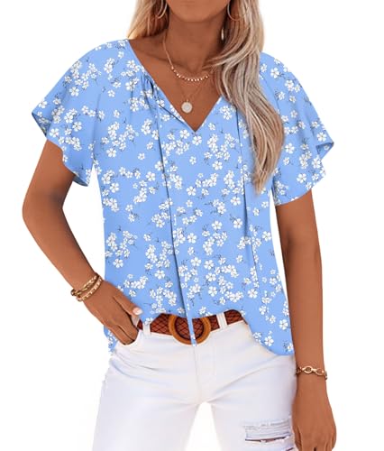 Blue White Flower