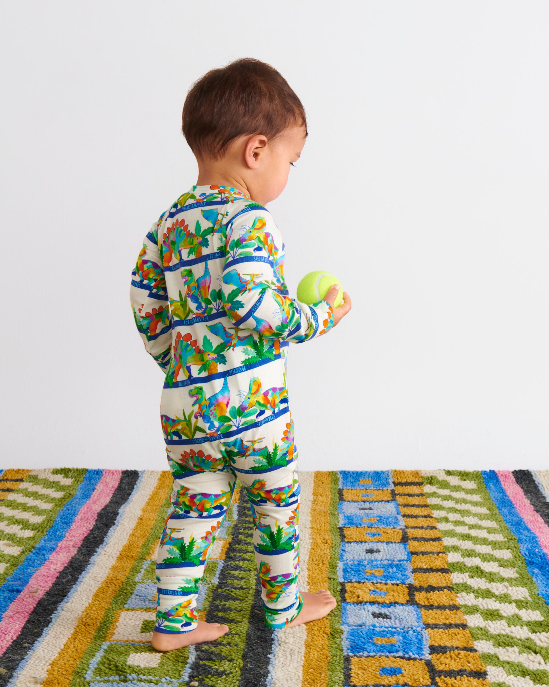 Dino Safari Organic Cotton Long Sleeve Zip-Up Romper for Baby Boys & Girls - Soft & Comfortable Dinosaur Pajamas for Playtime & Sleepwear