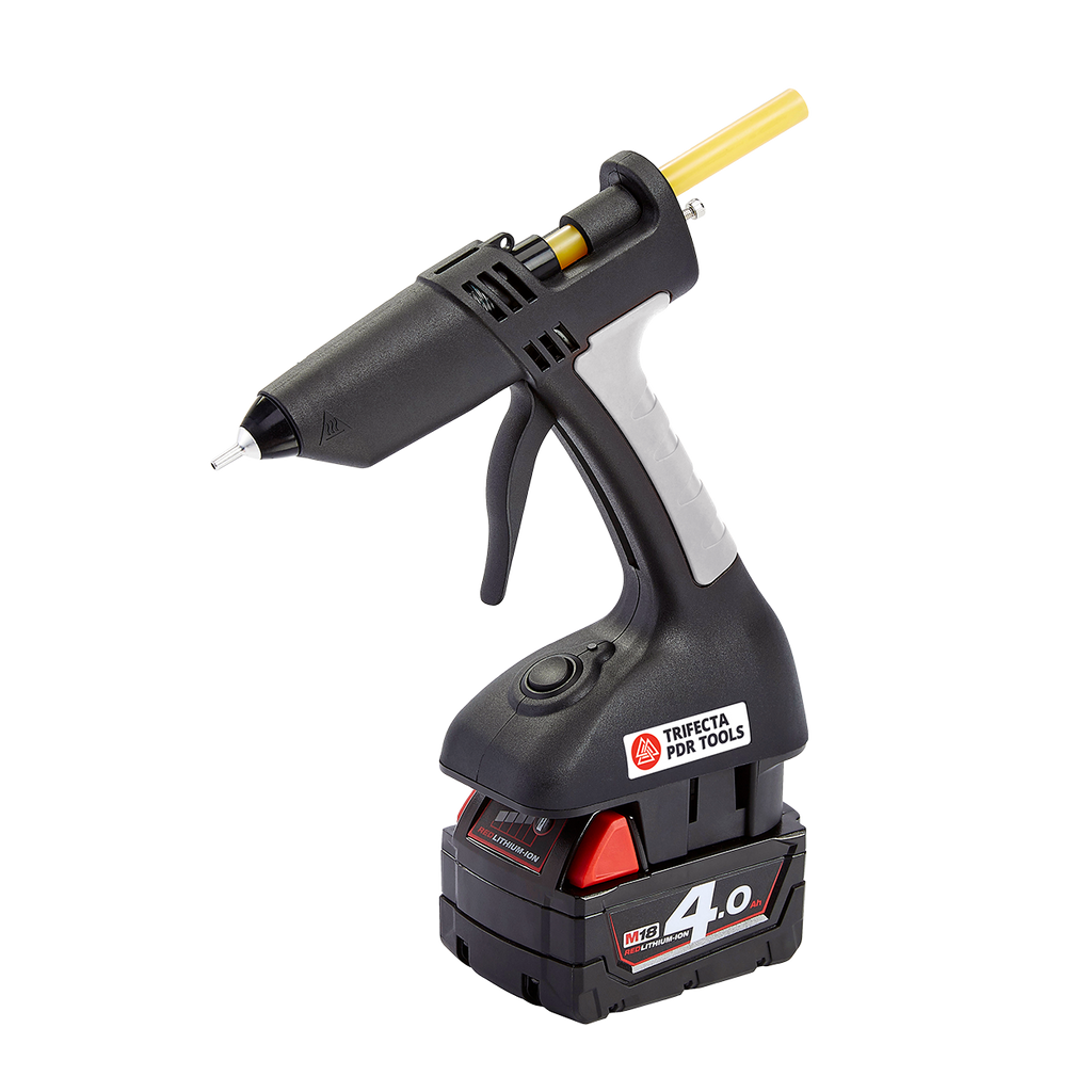 Milwaukee 18V Cordless PDR Glue Gun with Battery Adapter - Professional Auto Body Dent Repair Tool for Paintless Dent Removal & DIY Car Repair