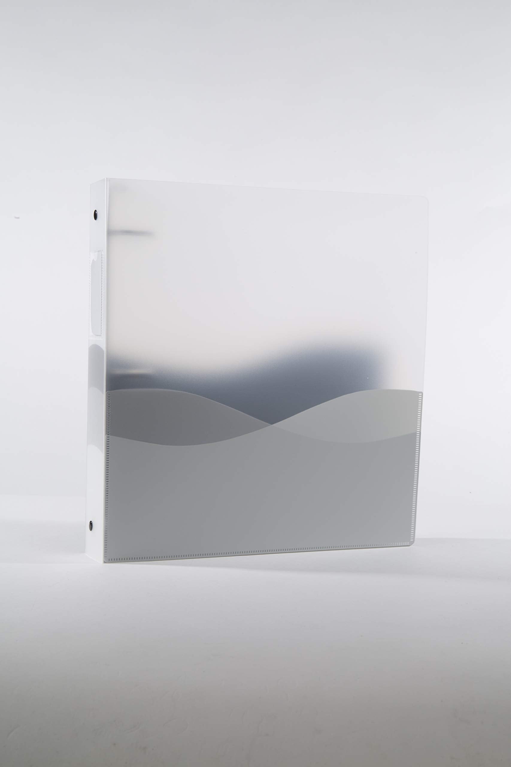 4-Pack Flexible Translucent 1-Inch Wave Ring Binders - Bendable Thin Binder for School, Office & Home Organization (Letter Size, Durable Plastic) - Perfect for Notebooks, Reports & Document Storage