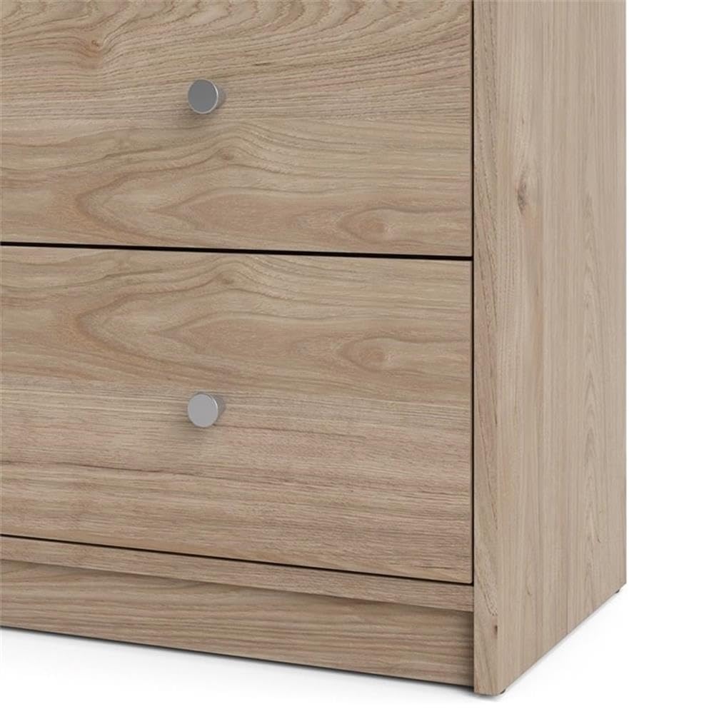 Home Square 3-Piece Bedroom Set with 6-Drawer Double Dresser & 2 Nightstands in Jackson Hickory - Complete Master Bedroom Furniture Suite for Home Decor & Storage Solutions