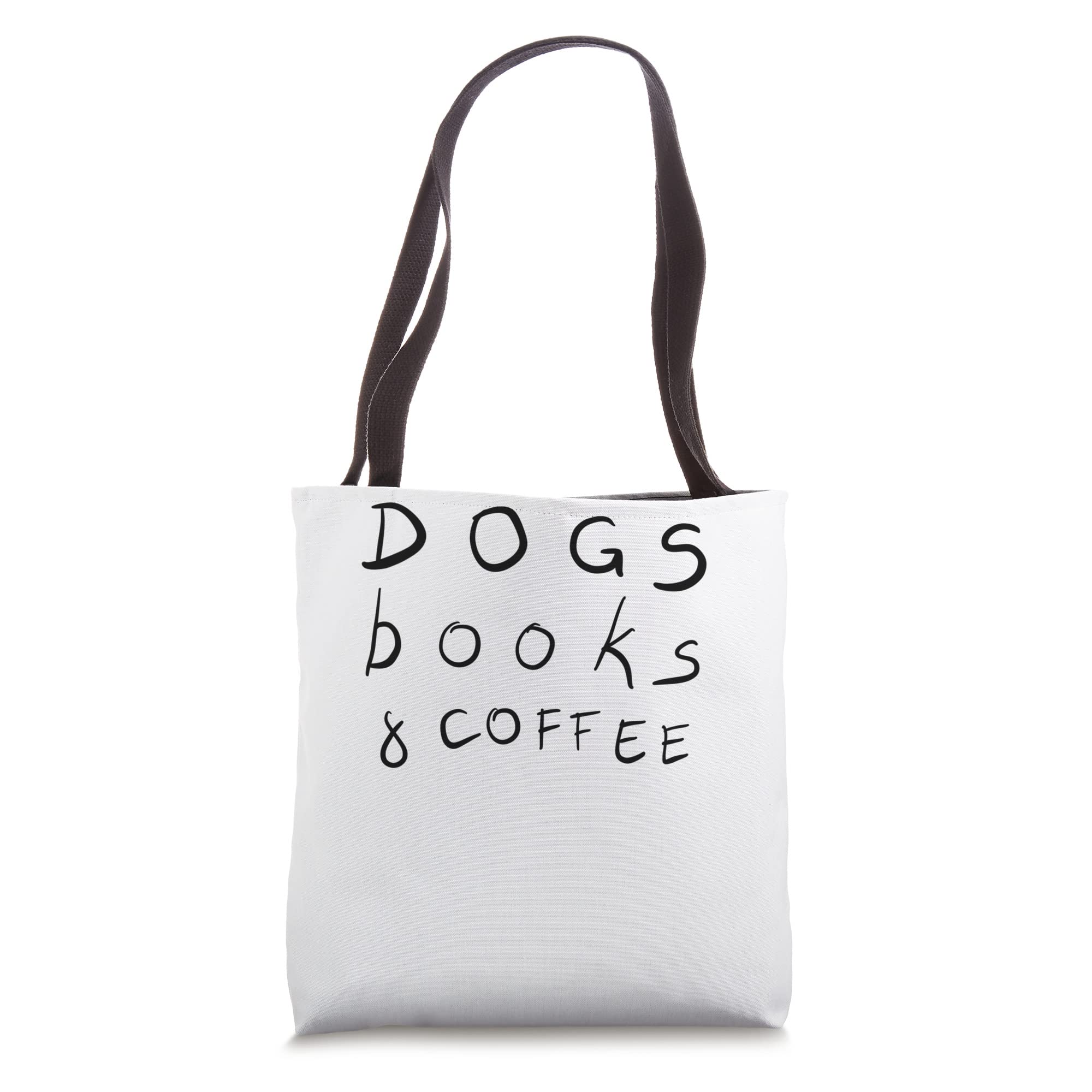 Stylish 'Dogs Books & Coffee' Cotton Tote Bag - Perfect for Book Lovers, Coffee Enthusiasts & Pet Owners - Great for Shopping, Beach Trips & Daily Use
