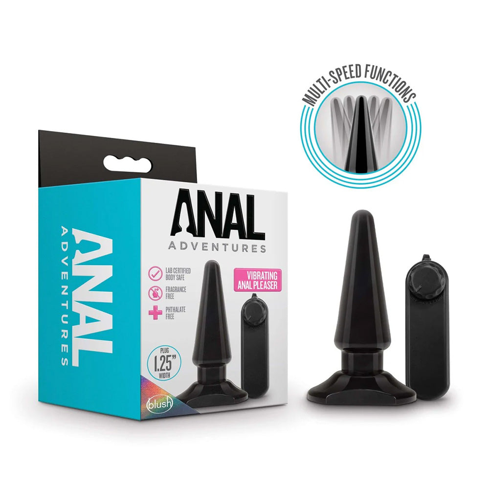 Vibrating Anal Plug with Wired Remote - Prostate Massager for Men & Women - Adult Sex Toy for Couples Play, Solo Pleasure & BDSM Exploration
