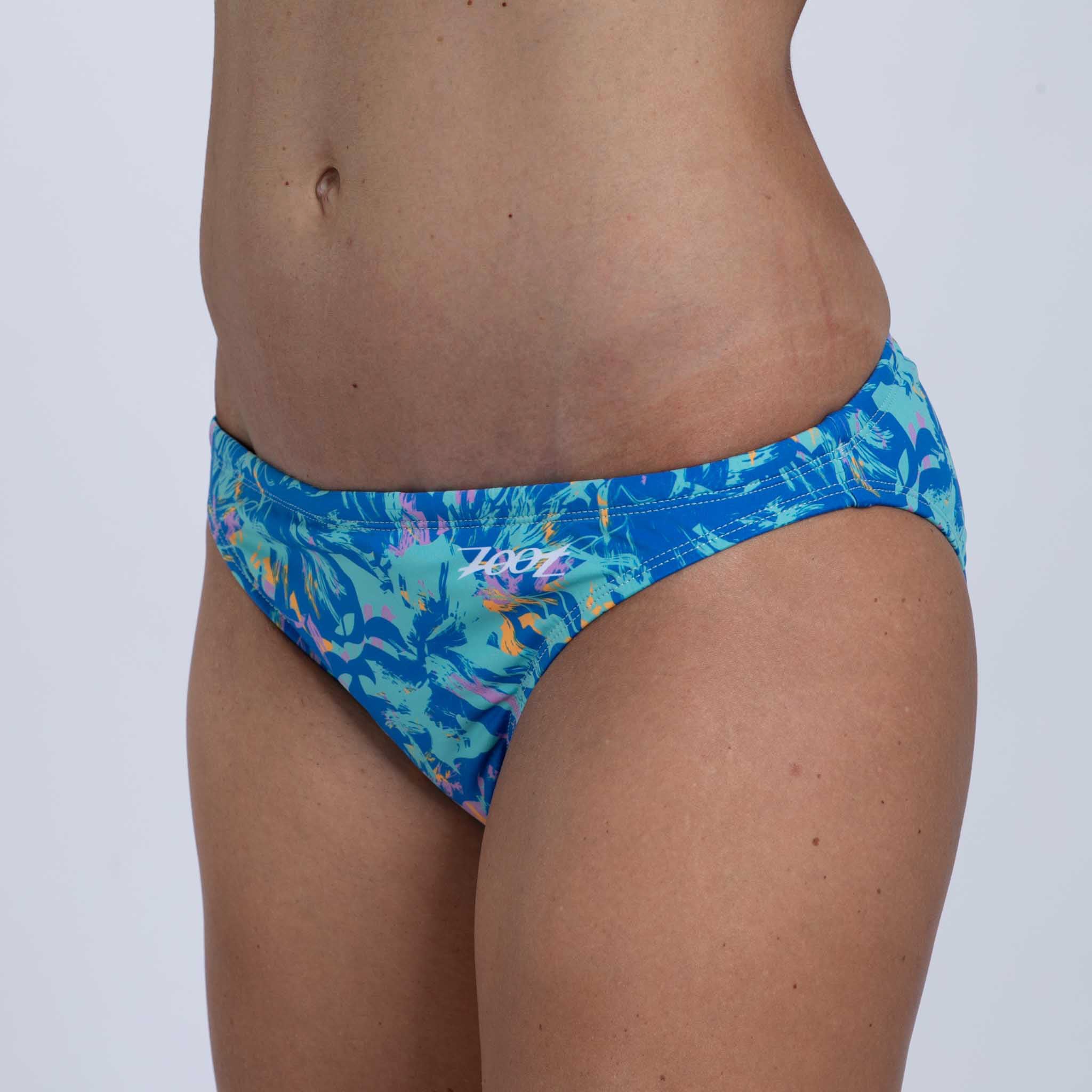 Women's High Waisted Swim Bikini Bottom - Koa Blue Color | Comfortable & Stylish Beachwear for Pool, Vacation & Summer Activities