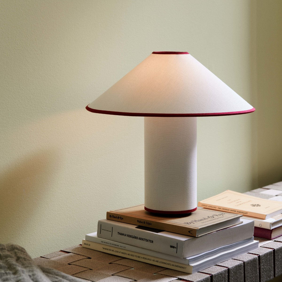 Colette Fabric Table Lamp - Elegant Bedside & Living Room Lighting for Home Decor | Soft Glow Nightstand Lamp for Bedroom, Office, or Study