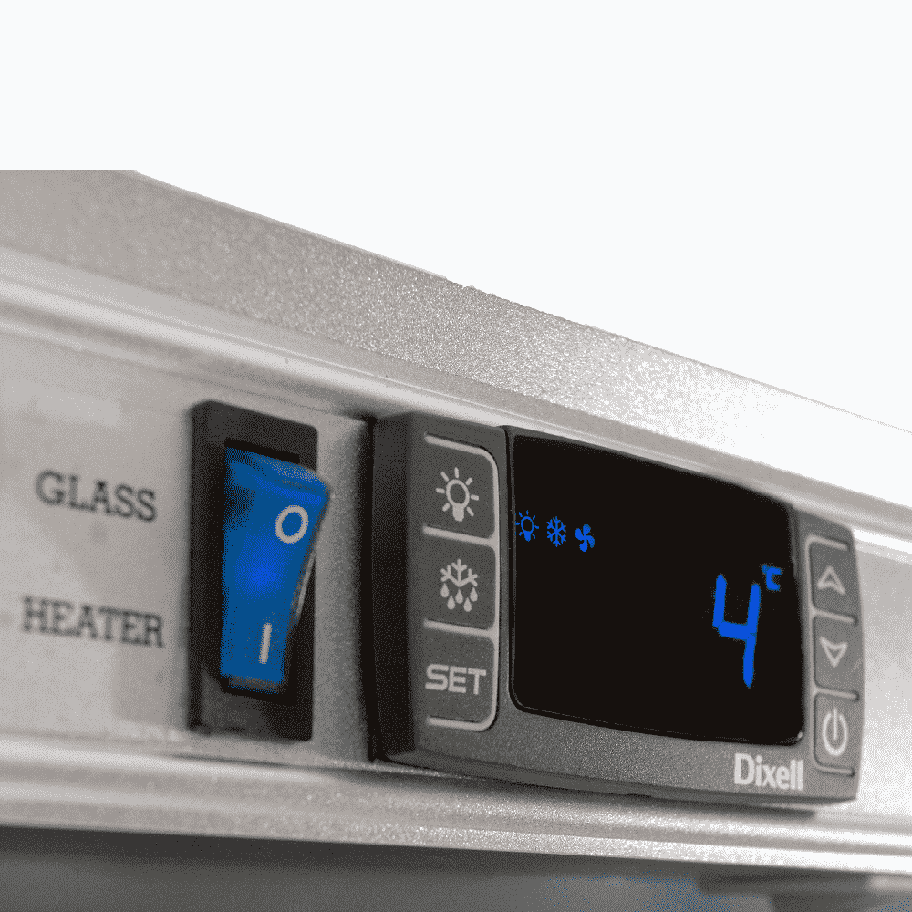 Bromic 444L Upright Commercial Display Refrigerator with Flat Glass Door & LED Lighting - Perfect for Restaurants, Cafes, and Retail Stores