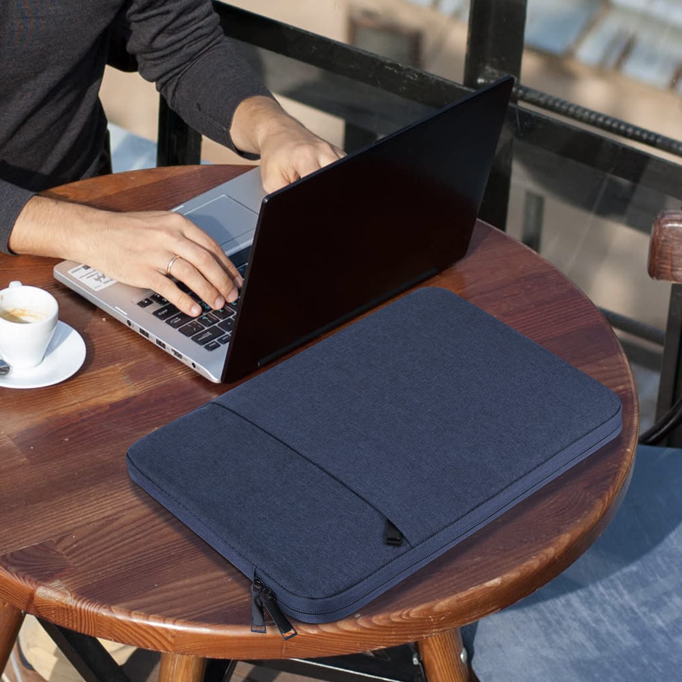 Chelory 13-14 Inch Laptop Sleeve - Water Resistant Protective Case for MacBook Air/Pro 13-14 Inch, Ultrabook, iPad & Tablet - Dark Blue | Perfect for Travel, Office & School