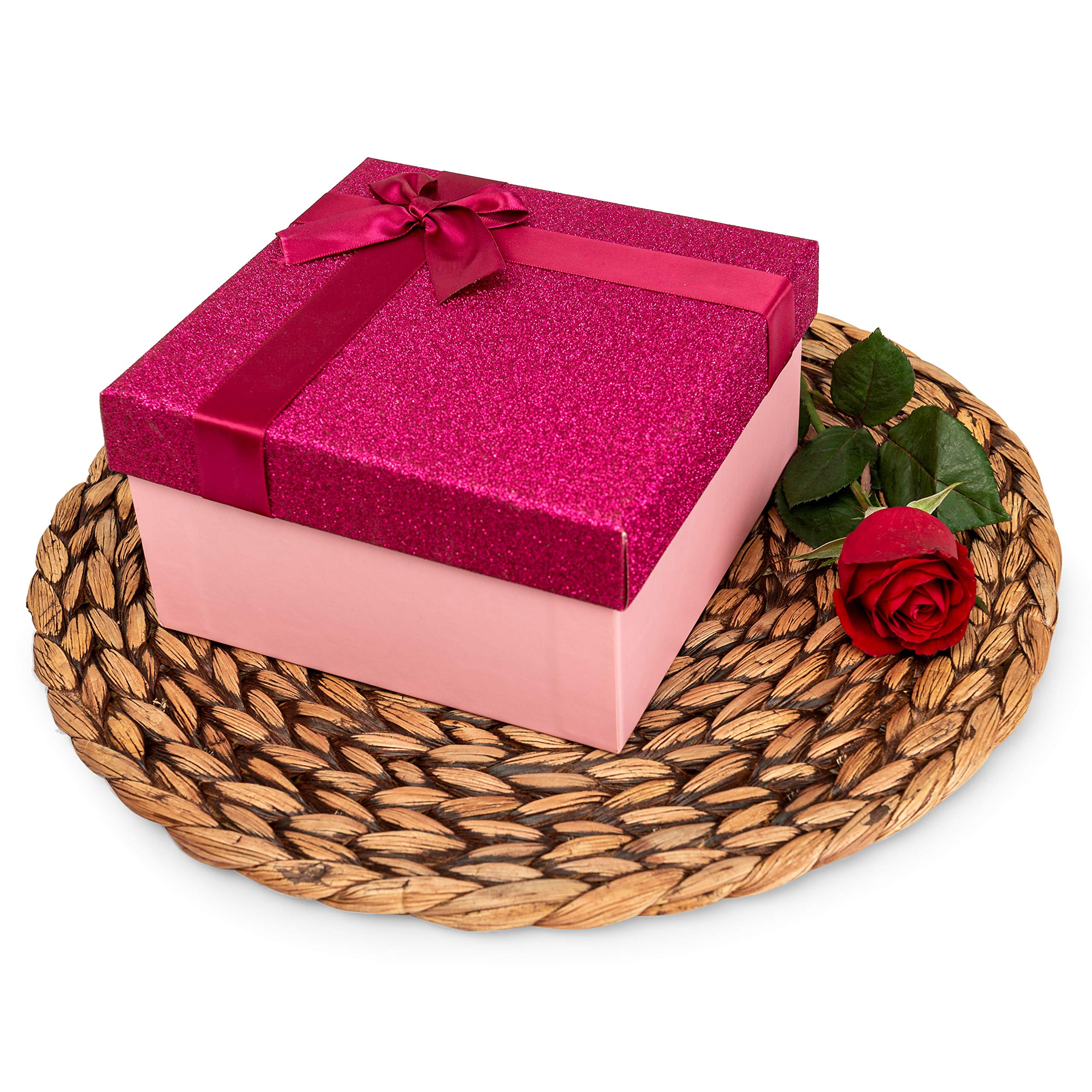 Premium Woven Round Placemats Set of 6 - 11.8