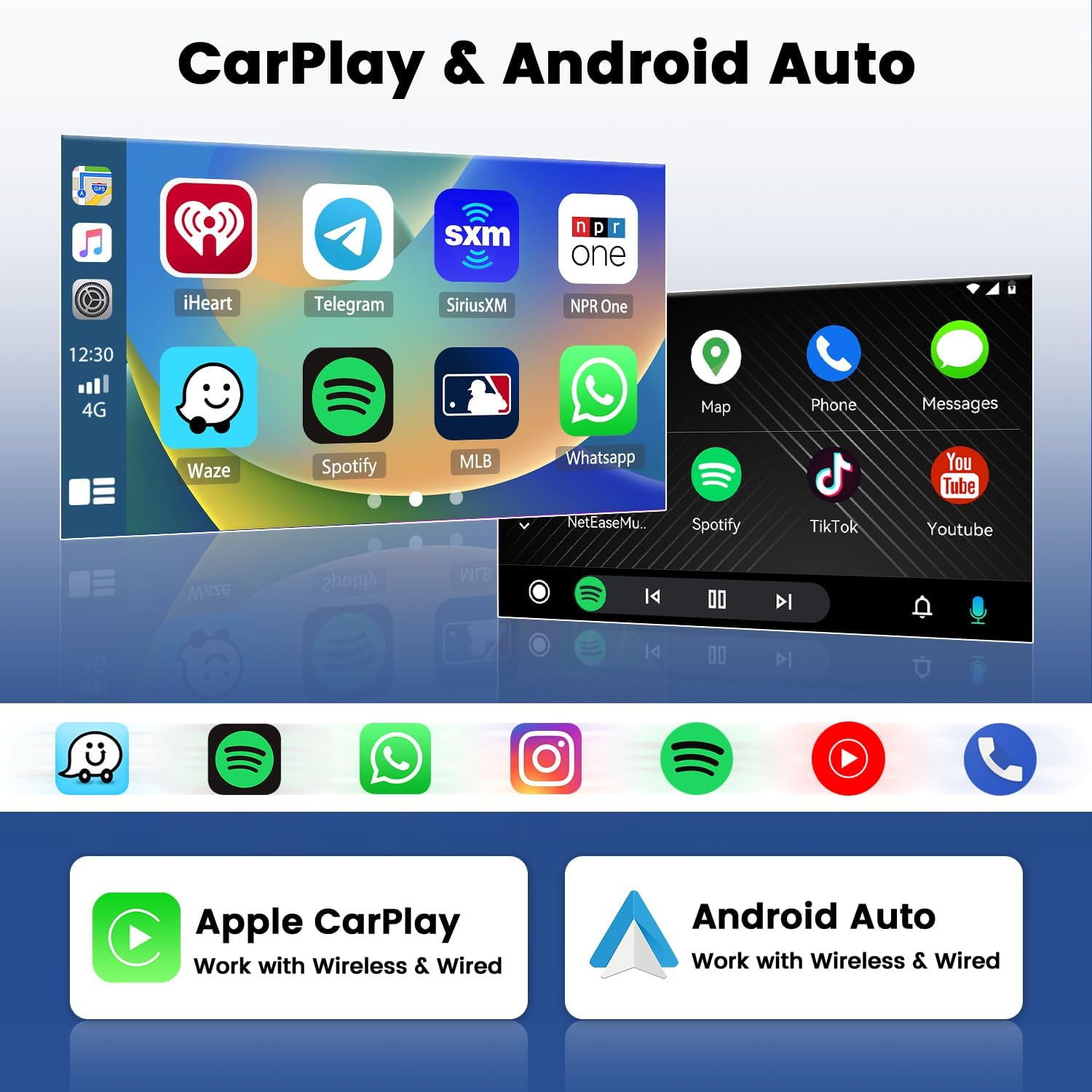 2015-2017 Toyota Camry Car Stereo with Wireless CarPlay & Android Auto - 10.1