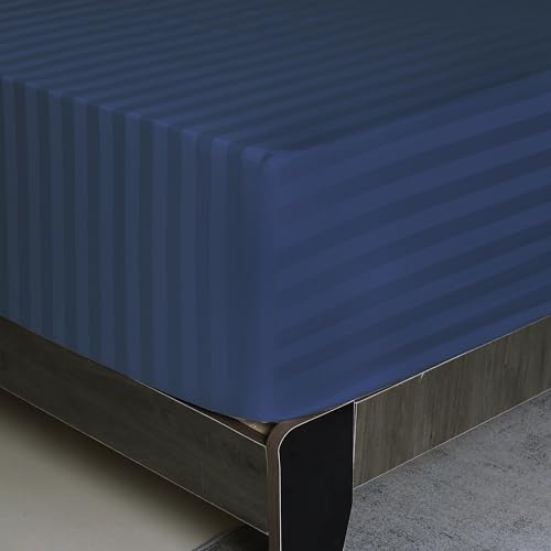 Striped Satin-navy Blue