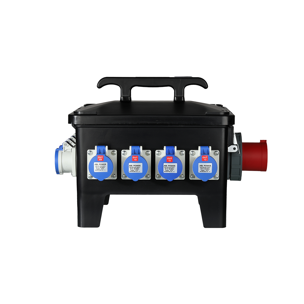 VDistro Box 12 WR - Premium 12-Port Waterproof Distribution Box for Outdoor & Industrial Electrical Wiring | Ideal for Garden, Pool & Construction Sites