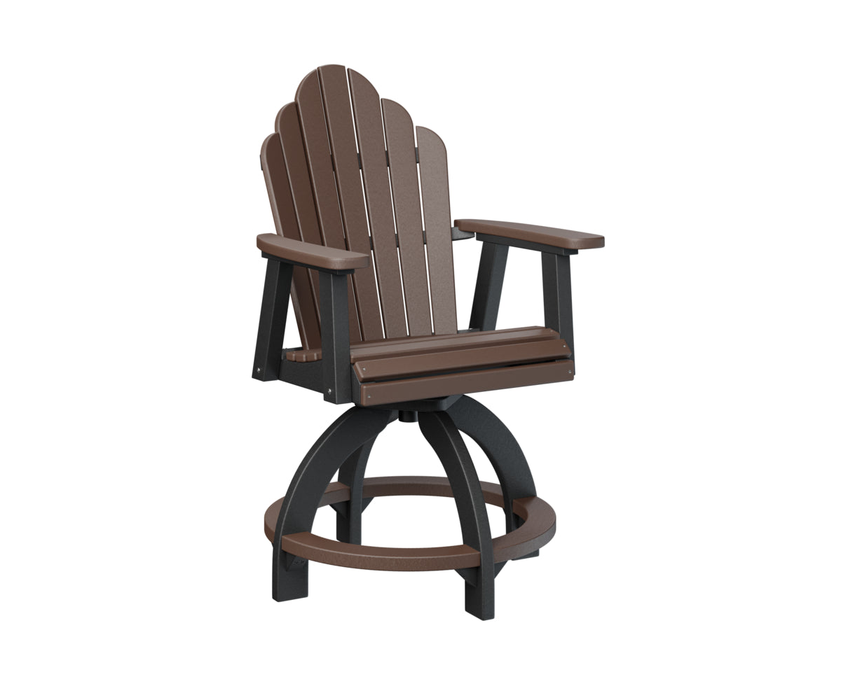 Berlin Gardens Cozi Back Swivel Counter Chair - Adjustable Height Bar Stool with Padded Seat for Kitchen Island, Breakfast Nook & Home Bar - Comfortable Modern Dining Furniture