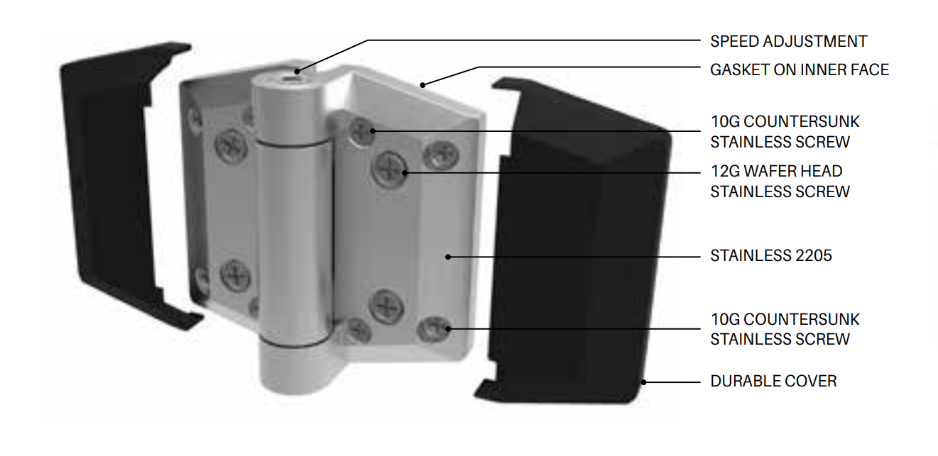 Polaris 156 Soft Close Hinge - Pair of 2, Surface Mount Cabinet Hinges for Smooth & Quiet Closing - Perfect for Kitchen Cabinets, Bathroom Vanities & Furniture Doors