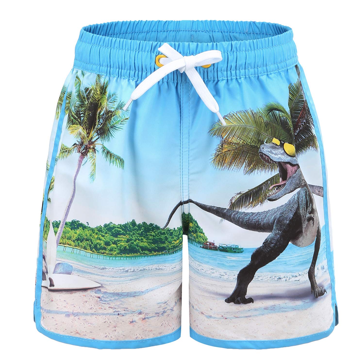 Quick Dry UPF 50+ Boys Swim Trunks for Beach & Pool - Ages 3-14