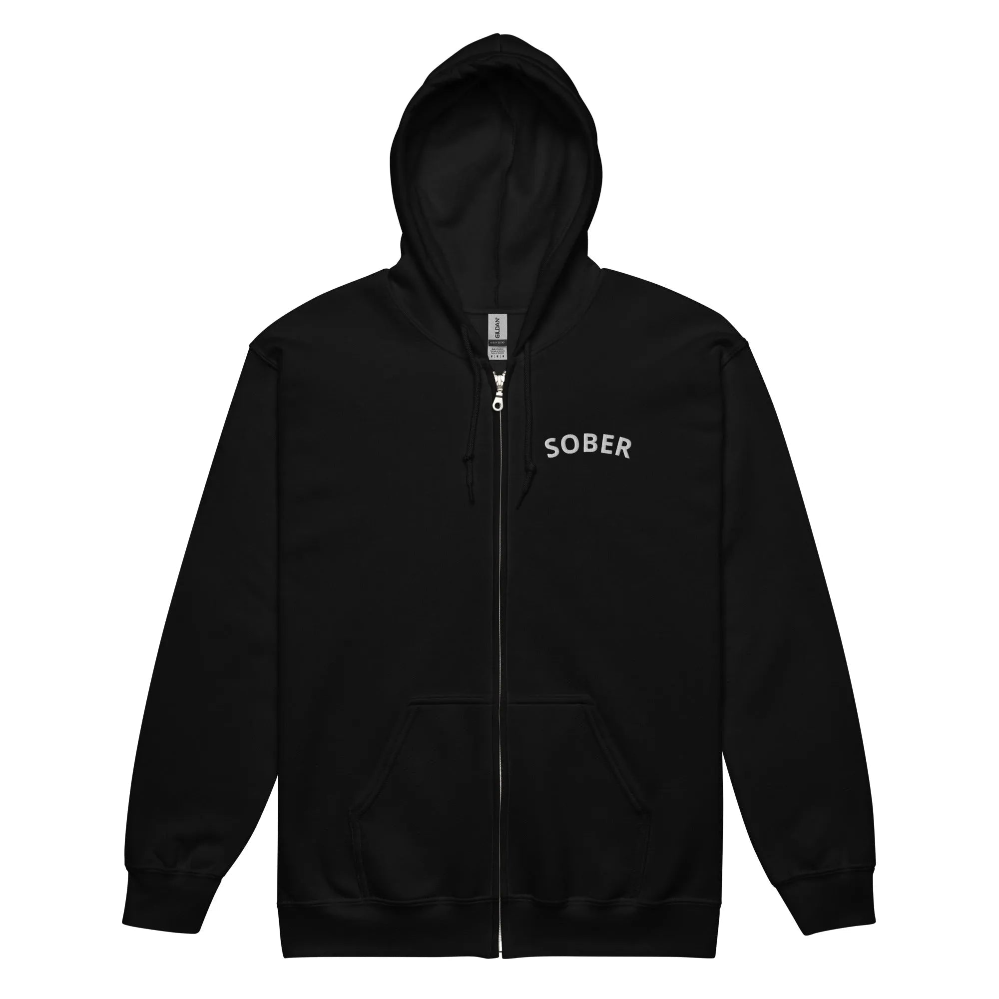 Sober Embroidered Unisex Hoodie - Comfortable Pullover Sweatshirt for Men & Women | Perfect for Casual Wear, Street Style & Outdoor Activities