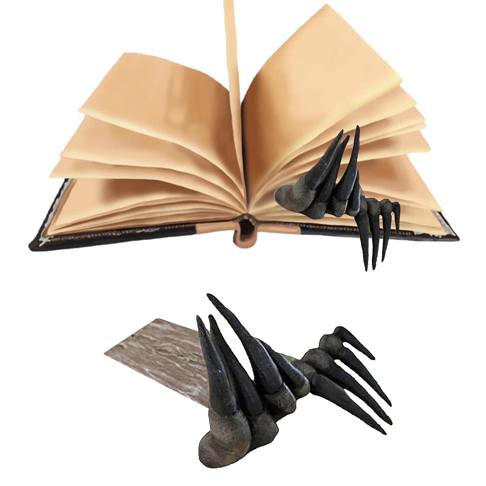 3D Evil Thriller Devil Bookmarks - Caw Hand Bookmark for Halloween Gifts, Resin Stationery & Bookshelf Decor - Perfect for Horror Fans, Book Lovers & Spooky Home Decor