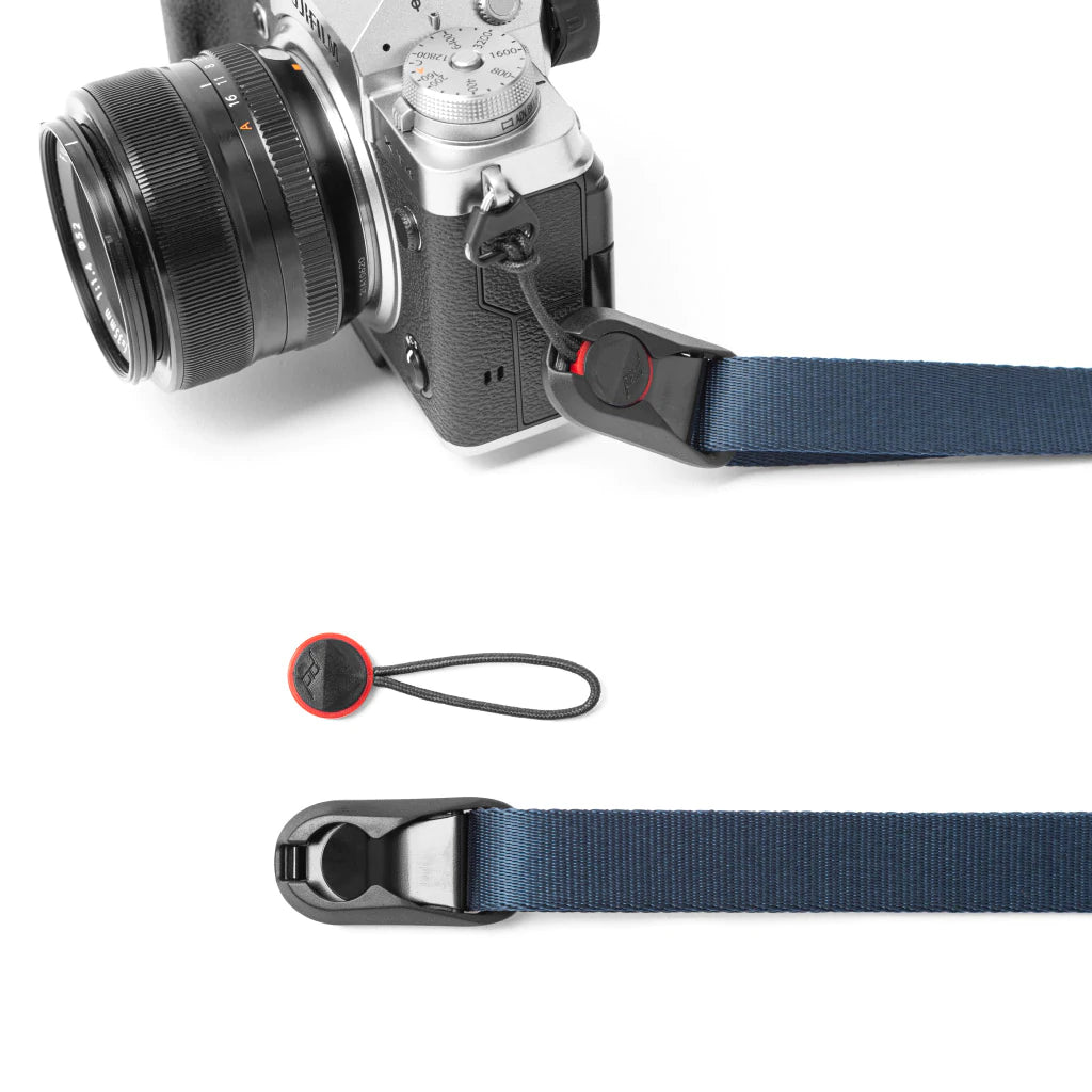Peak Design Leash Camera Strap - Adjustable & Comfortable DSLR/SLR/Mirrorless Camera Neck Strap (Midnight Blue) - Perfect for Travel, Hiking & Outdoor Photography
