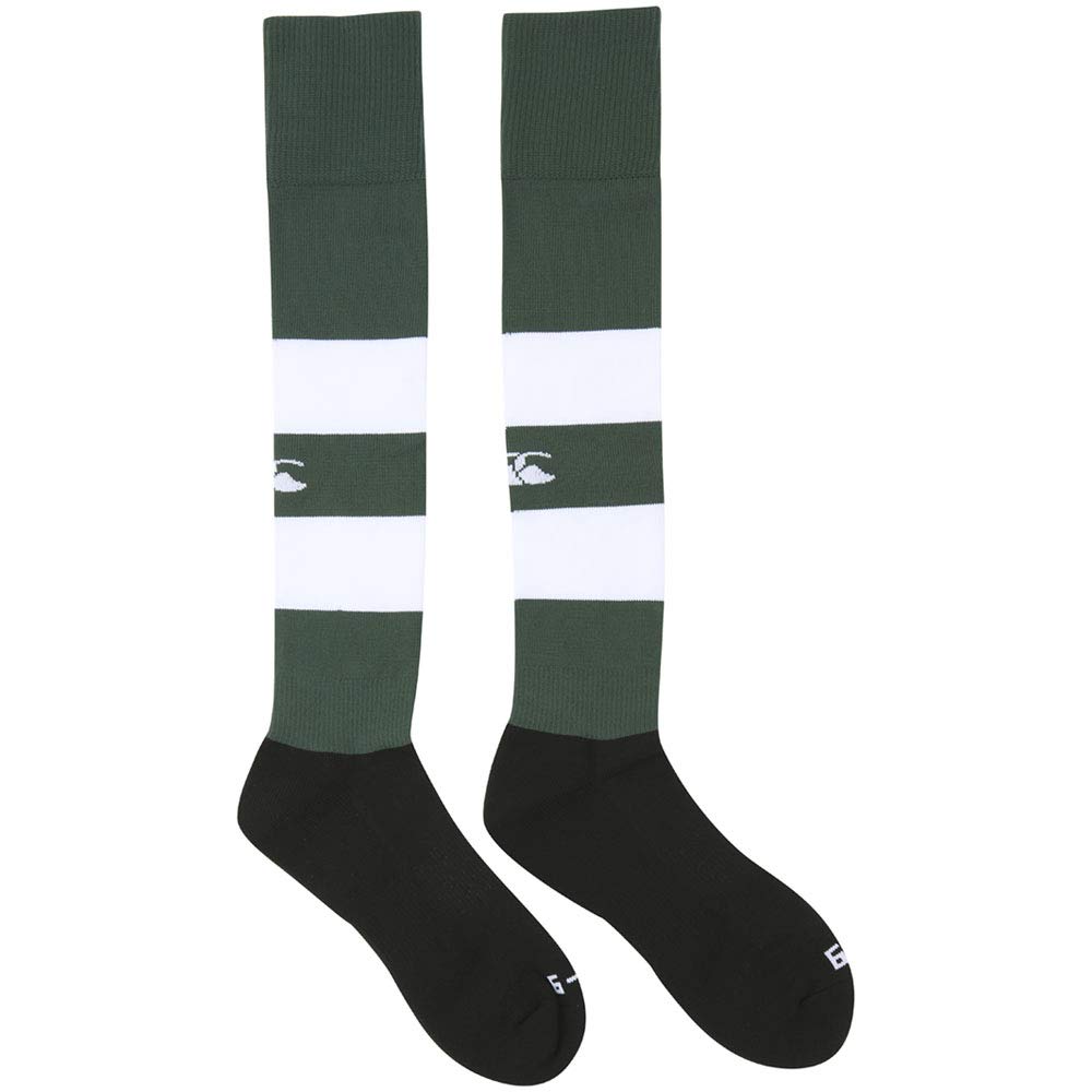 Canterbury Men's Team Hooped Rugby Socks - Breathable & Durable Performance Socks for Rugby, Football & Training - Pack of 1 Pair - Perfect for Sports, Gym & Casual Wear