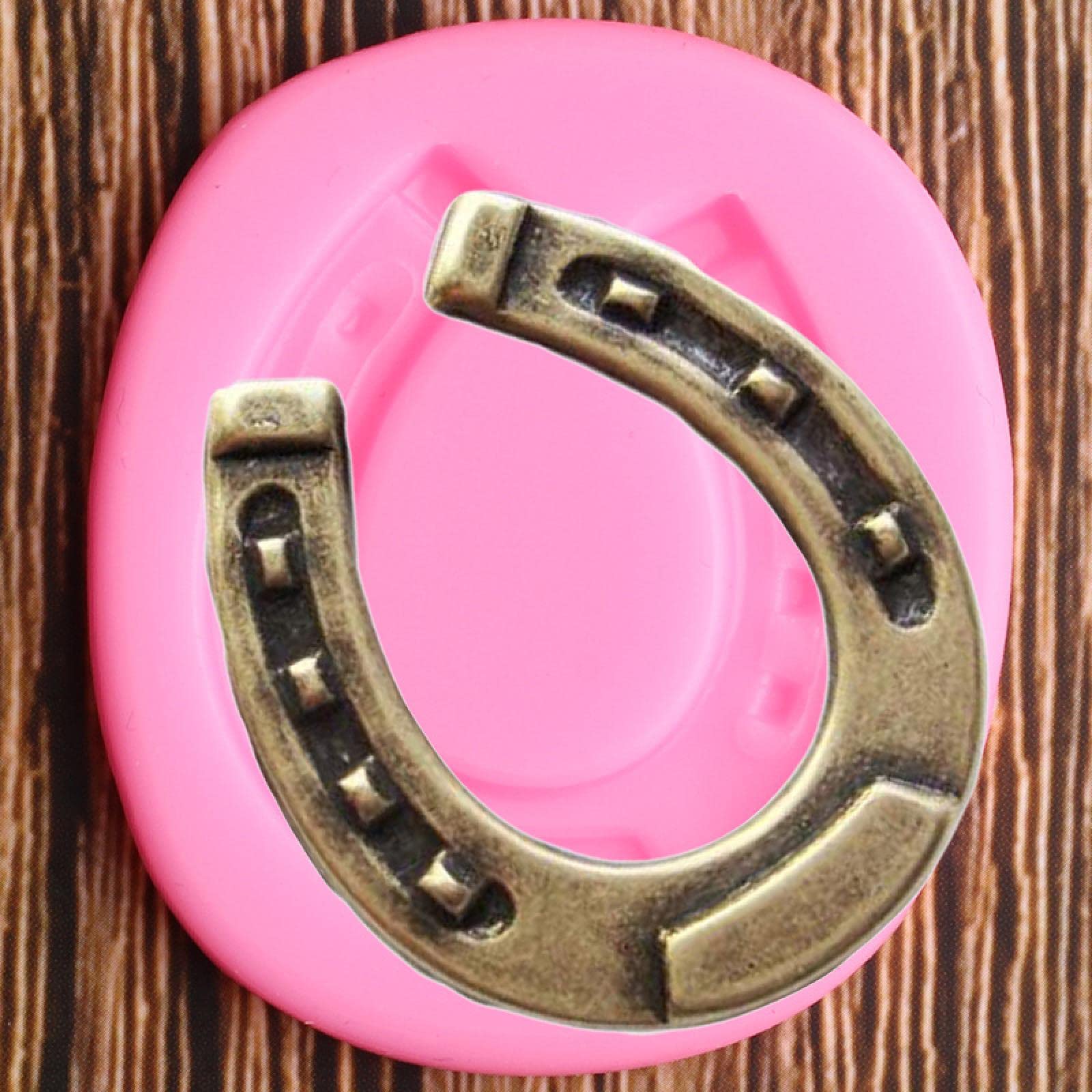 3D Horse Shoe Silicone Baking Mold - Cupcake Topper, Fondant & Polymer Clay Molds for DIY Cake Decorating, Candy & Chocolate Making - Perfect for Birthday Parties, Wedding Cakes & Holiday Treats