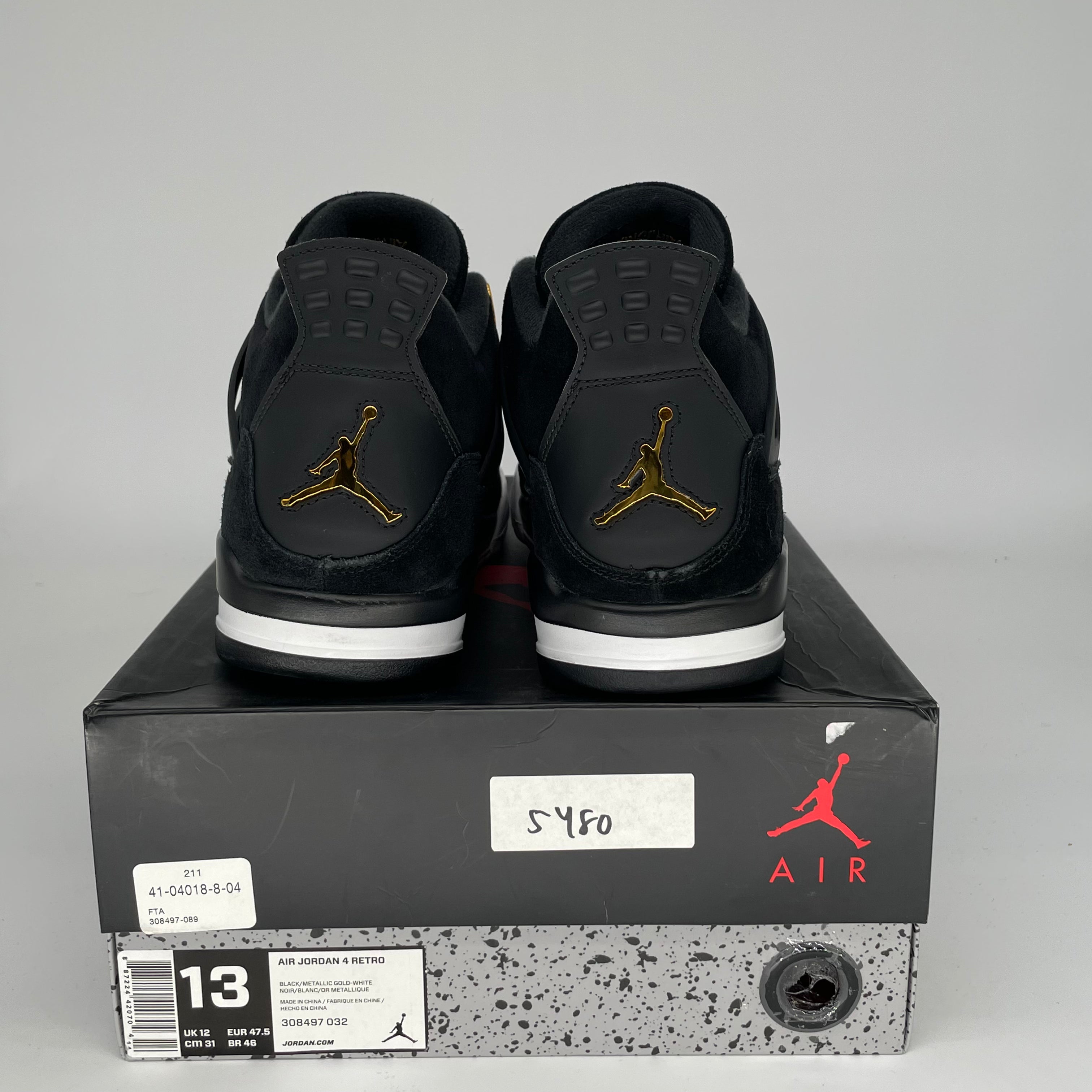 Air Jordan 4 Retro 'Royalty' Men's Basketball Shoes Size 13 (308497-032) - Perfect for Sneaker Collectors & Streetwear Fashion