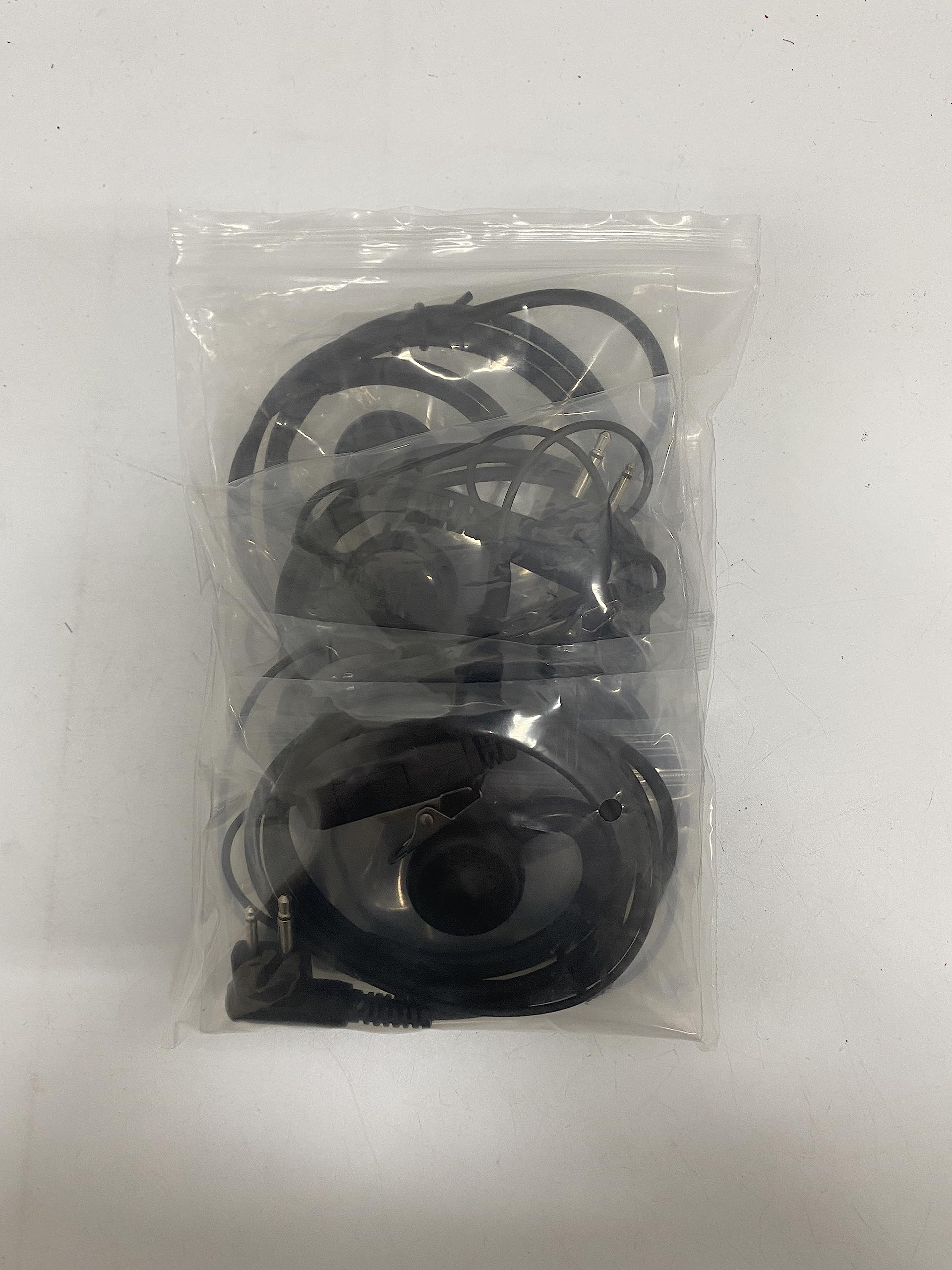4 Pack HYS Motorola DP1400 CP040 GP88 GP300 Walkie Talkie Security Earpiece with Mic - C-Shape Headset for Construction, Security & Event Staff Communication