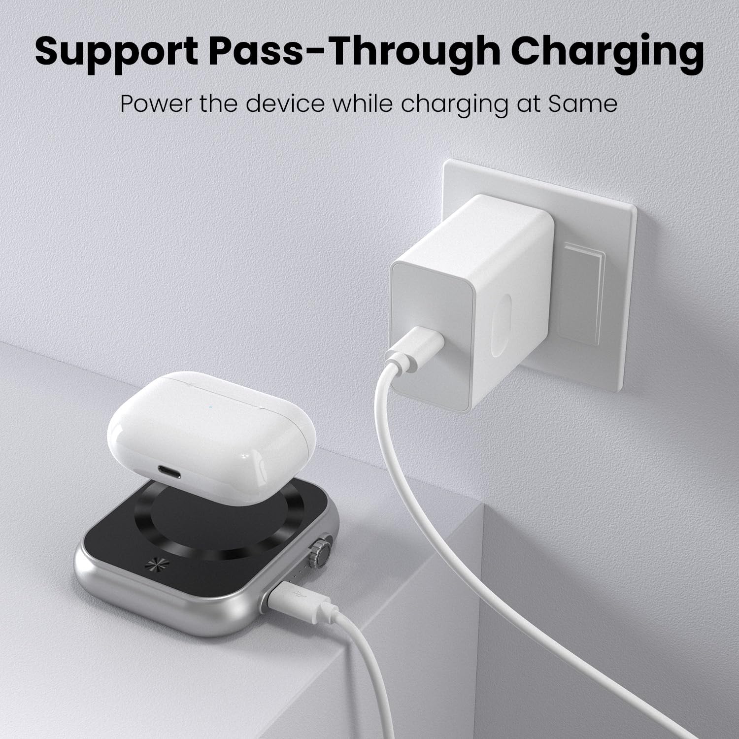 Magnetic Portable Charger 5000mAh - Magsafe Power Bank with 22.5W Fast Charging | Wireless Charger for iPhone 15/14/13/12, Apple Watch Series & AirPods | Perfect for Travel, Outdoor & Daily Use