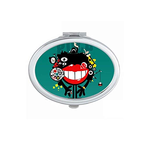 DIYthinker Universe & Alien Monster Mirror - Portable Folding Double-Sided Makeup Mirror for Travel, Home & Salon Use