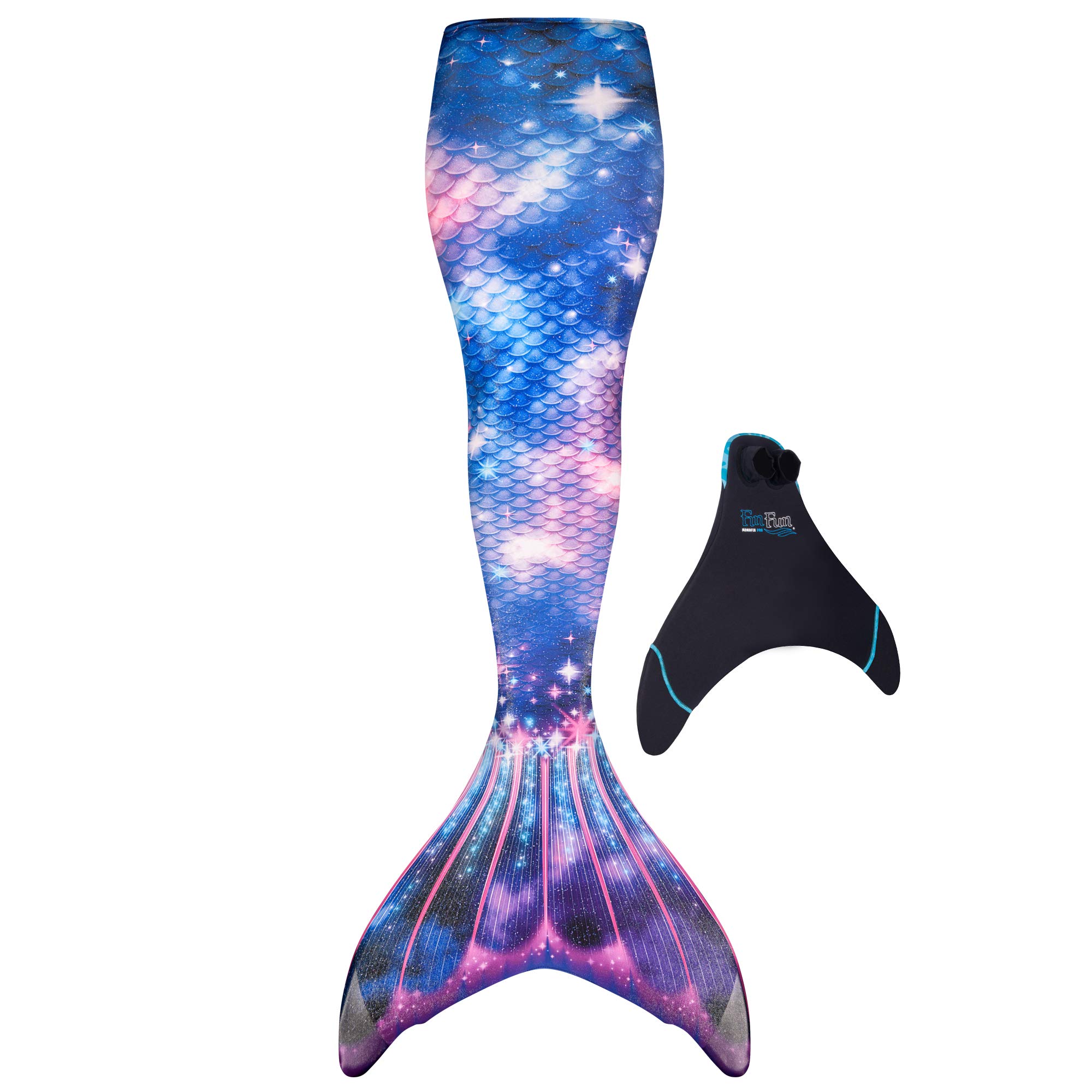 Fin Fun Limited Edition Mermaid Tail Swimwear for Girls, Kids, Women, Teens & Adults - Durable Reinforced Tips & Monofin - Perfect for Pool Parties, Underwater Photography & Mermaid-Themed Events