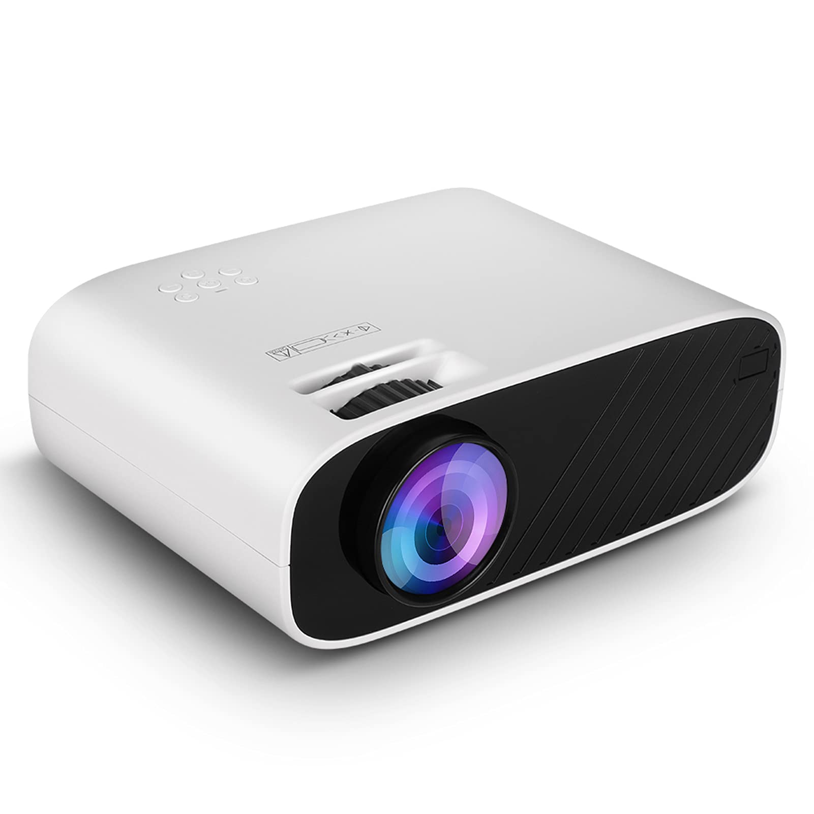Mini Projector 720P HD - Portable Outdoor Movie Projector for Home Theater, Compatible with Smartphone, Laptop, PC, DVD, TV (US Plug) - Perfect for Backyard Movies, Camping & Indoor Entertainment