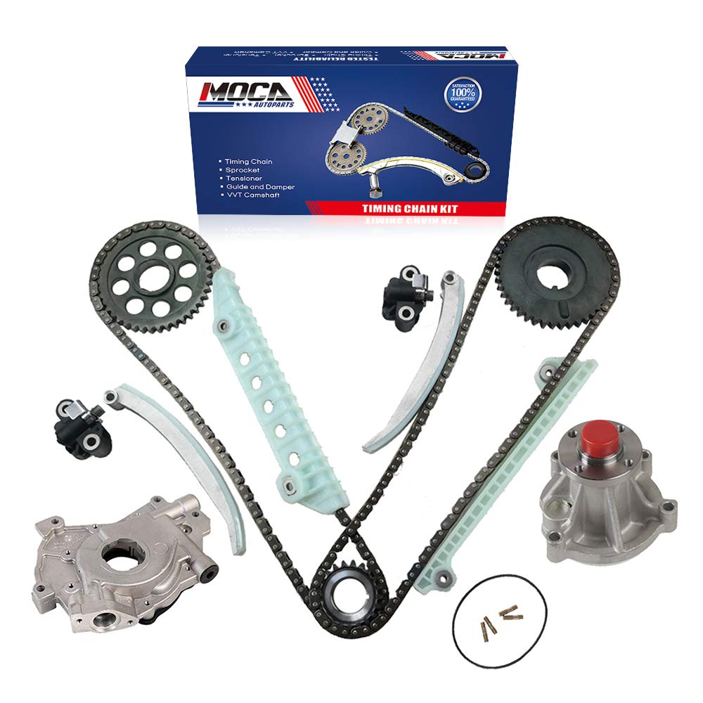 MOCA Timing Chain Kit & Water Oil Pump Compatible with 2000-2003 Ford Mustang, Lincoln Town Car, Mercury Grand Marquis 4.6L DOHC V8 - Engine Repair & Maintenance Replacement Parts for Smooth Performance