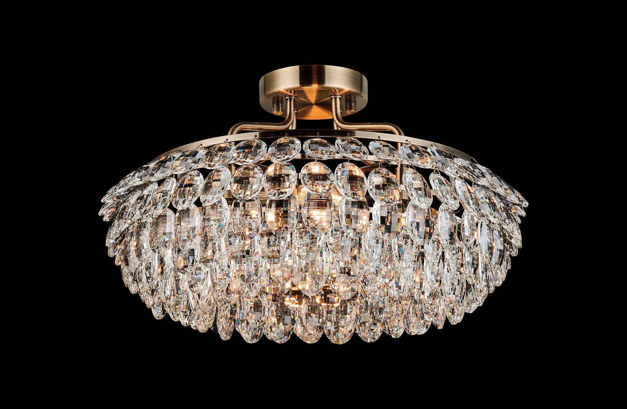 Consten Semi Flush Ring Ceiling Light Fixture with E14 Socket - Perfect for Bedroom, Hallway & Small Space Lighting