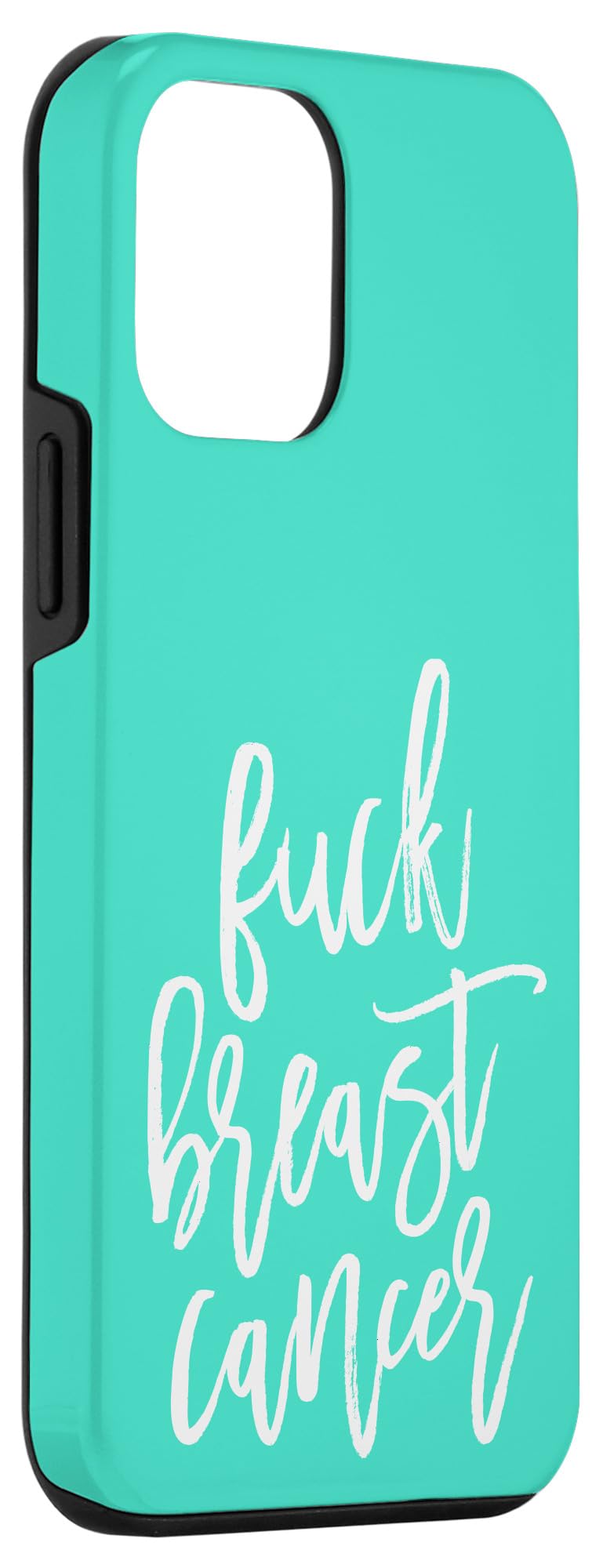 iPhone 12 Mini Case - Pink Ribbon Breast Cancer Awareness Cover with Inspirational Script, Slim Protective Phone Case for Women - Perfect for Survivors, Supporters & Everyday Use