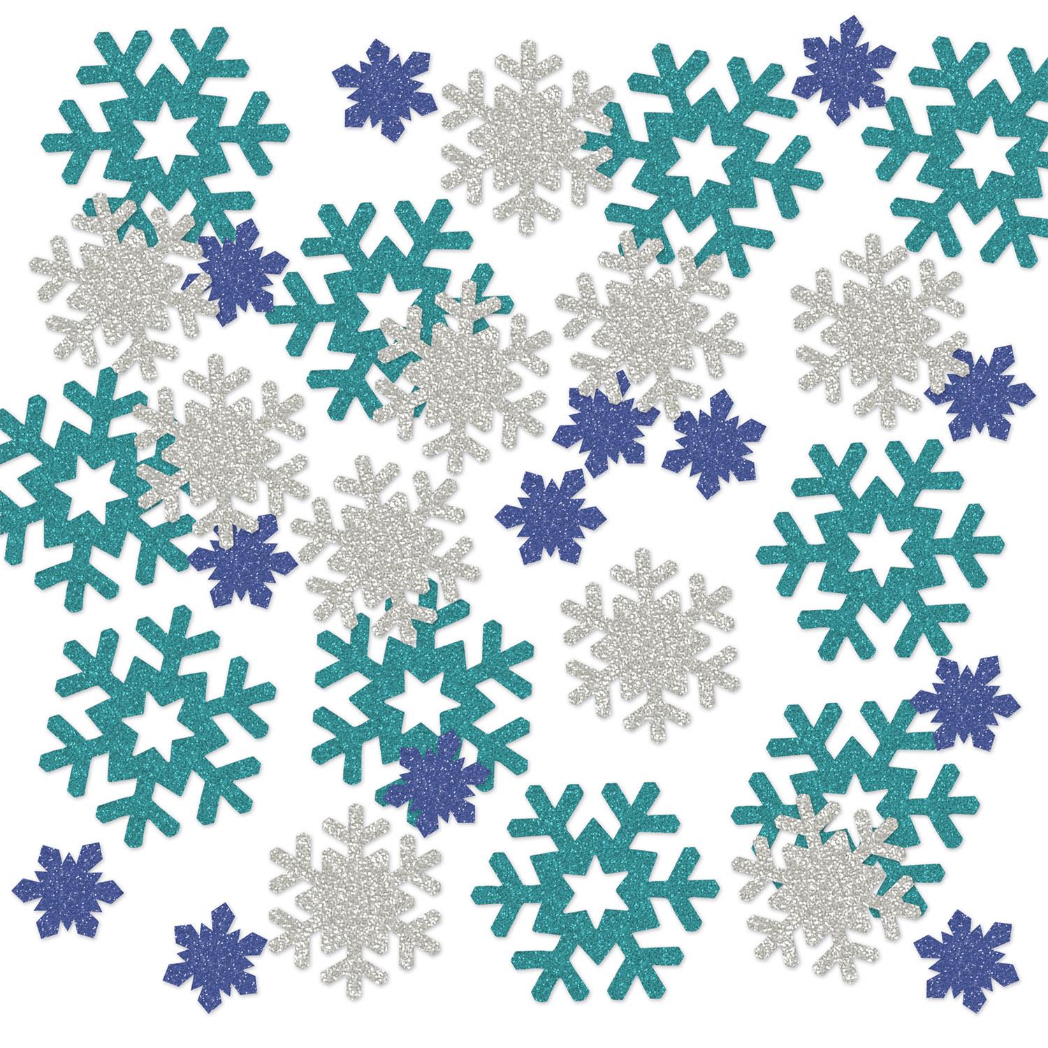 12 Pack Beistle Christmas Snowflake Deluxe Sparkle Confetti (0.5 Oz/Pkg) - Premium Holiday Party Decorations for Christmas Tree, Home, Office & Festive Celebrations