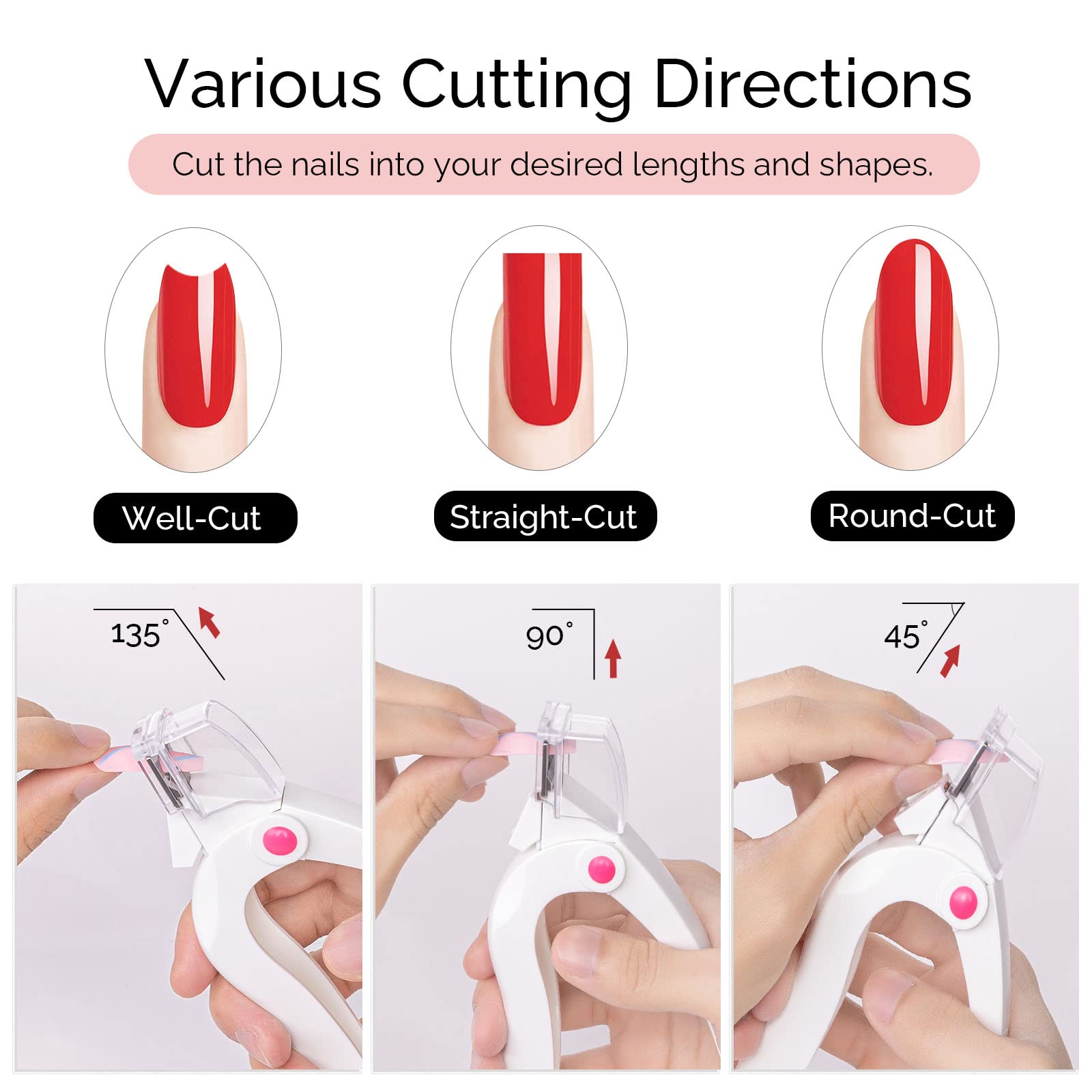 Professional Adjustable Stainless Steel Acrylic Nail Clippers Set with 5 Nail Files - Perfect for False Nail Art, Manicures & DIY Nail Projects at Home or Salon