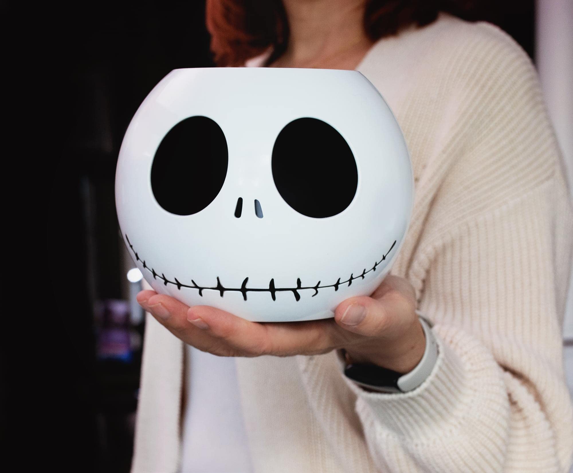 Disney The Nightmare Before Christmas Jack Skellington LED Flickering Flameless Candle with Automatic Timer - Officially Licensed Collectible Decor for Halloween, Christmas & Home Parties