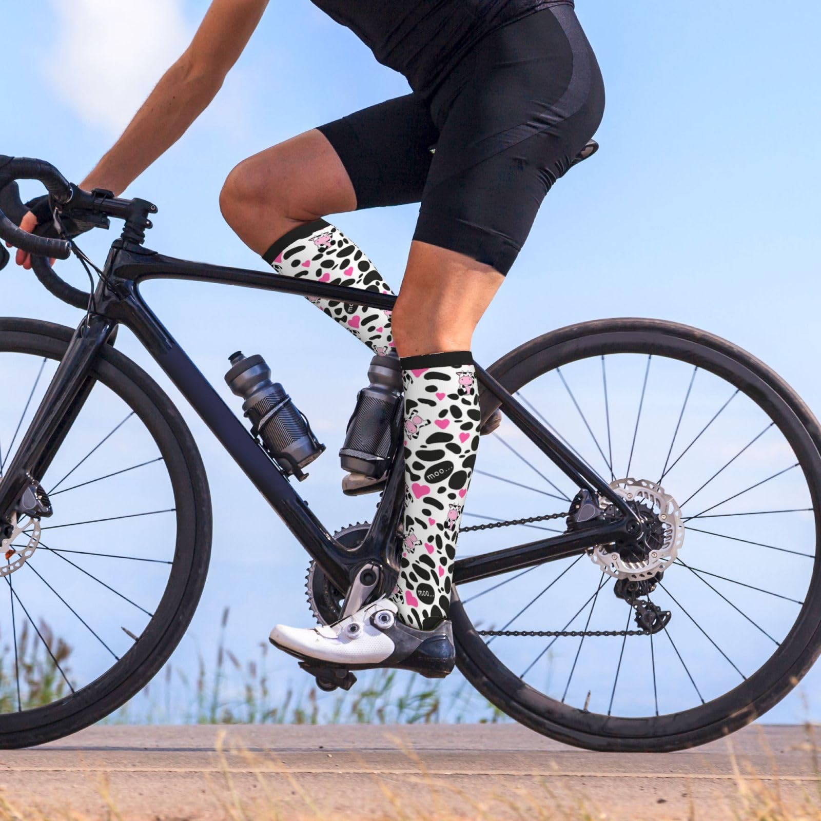 Tie Dye Compression Socks - Knee High Support Socks for Women & Men - Running, Athletic, Hiking Socks - Perfect for Sports, Travel & Varicose Vein Relief