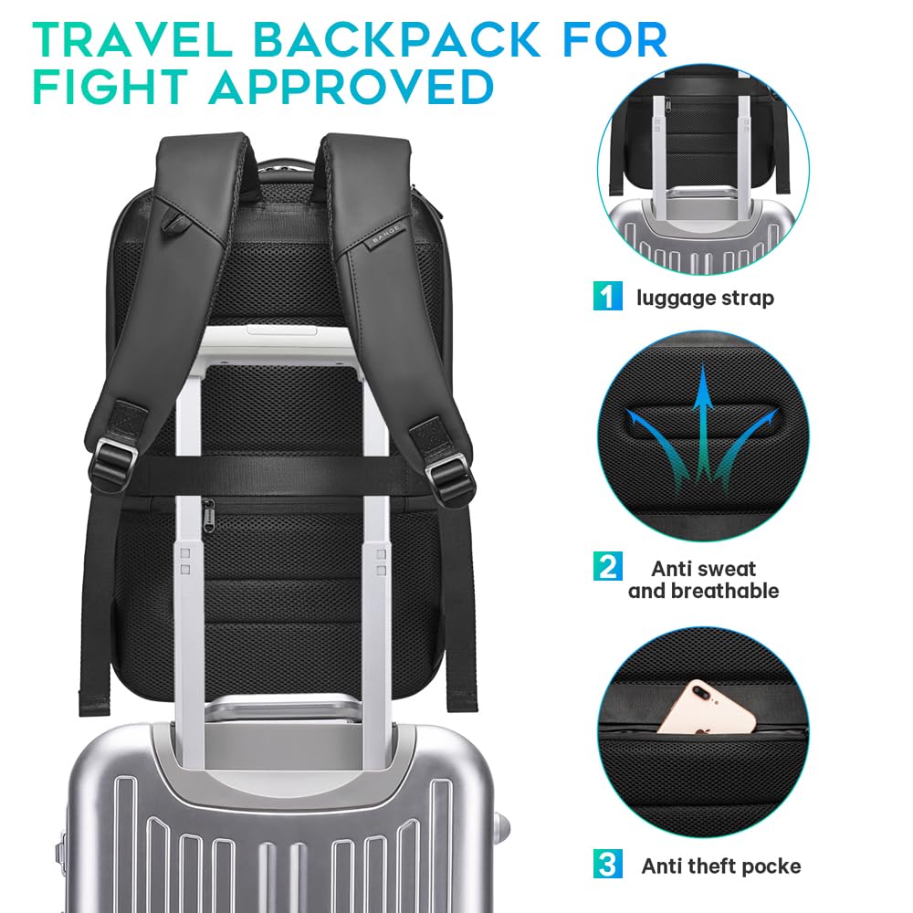 Professional Business Laptop Backpack - Waterproof 15.6 Inch Laptop Compartment - Durable Commuter Backpack for Men & Women - Perfect for Office, Travel, and College Use
