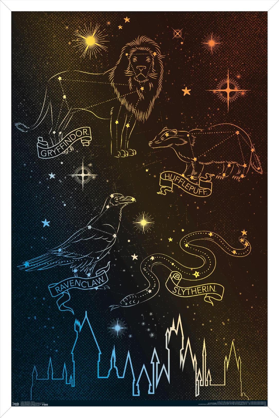 Trends International The Wizarding World: Harry Potter - Houses in the Stars Wall Poster, 14.725