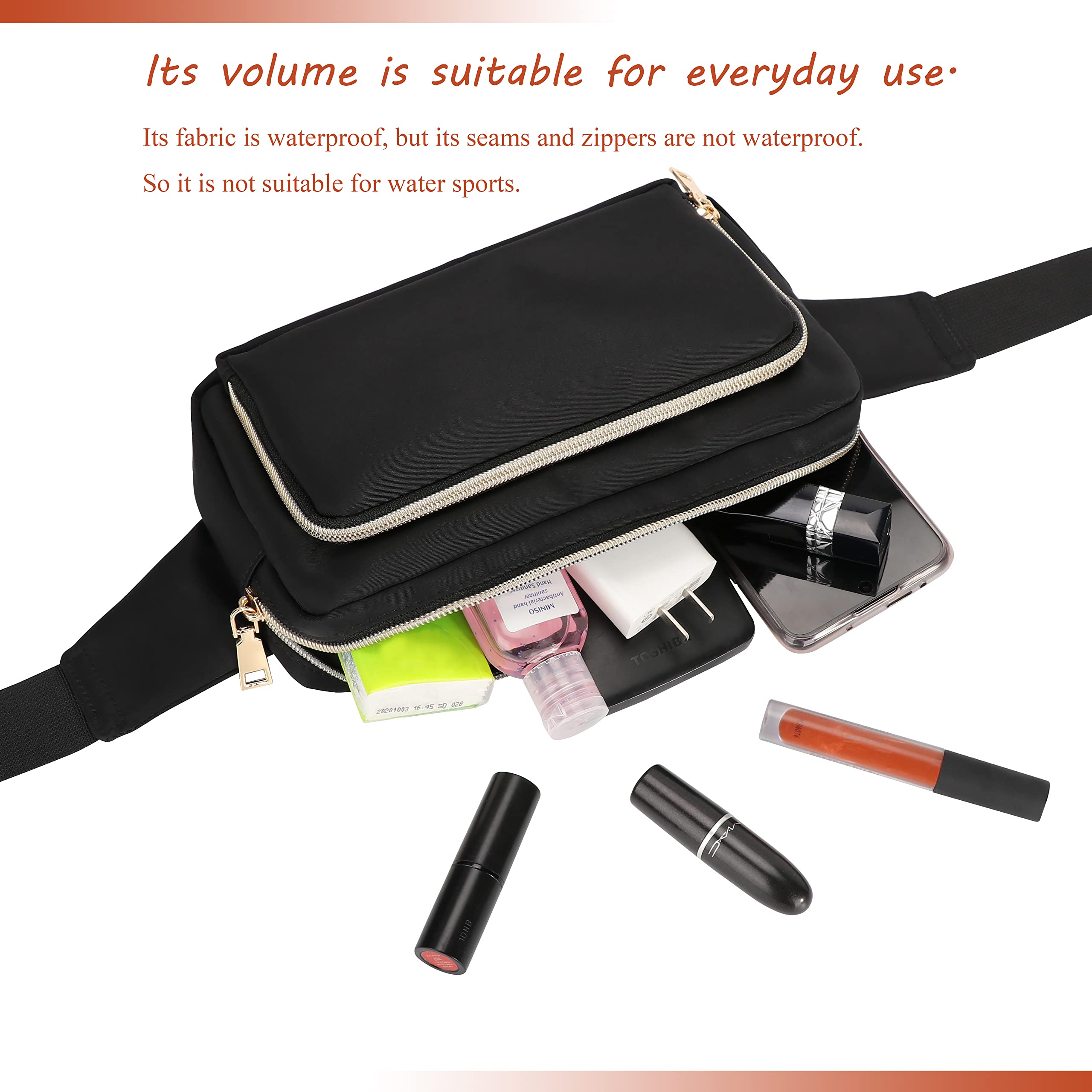 Stylish Women's Fanny Pack - Adjustable Waist Bag for Hiking, Shopping & Disney Trips | Trendy Crossbody Belt Bag for Everyday Use