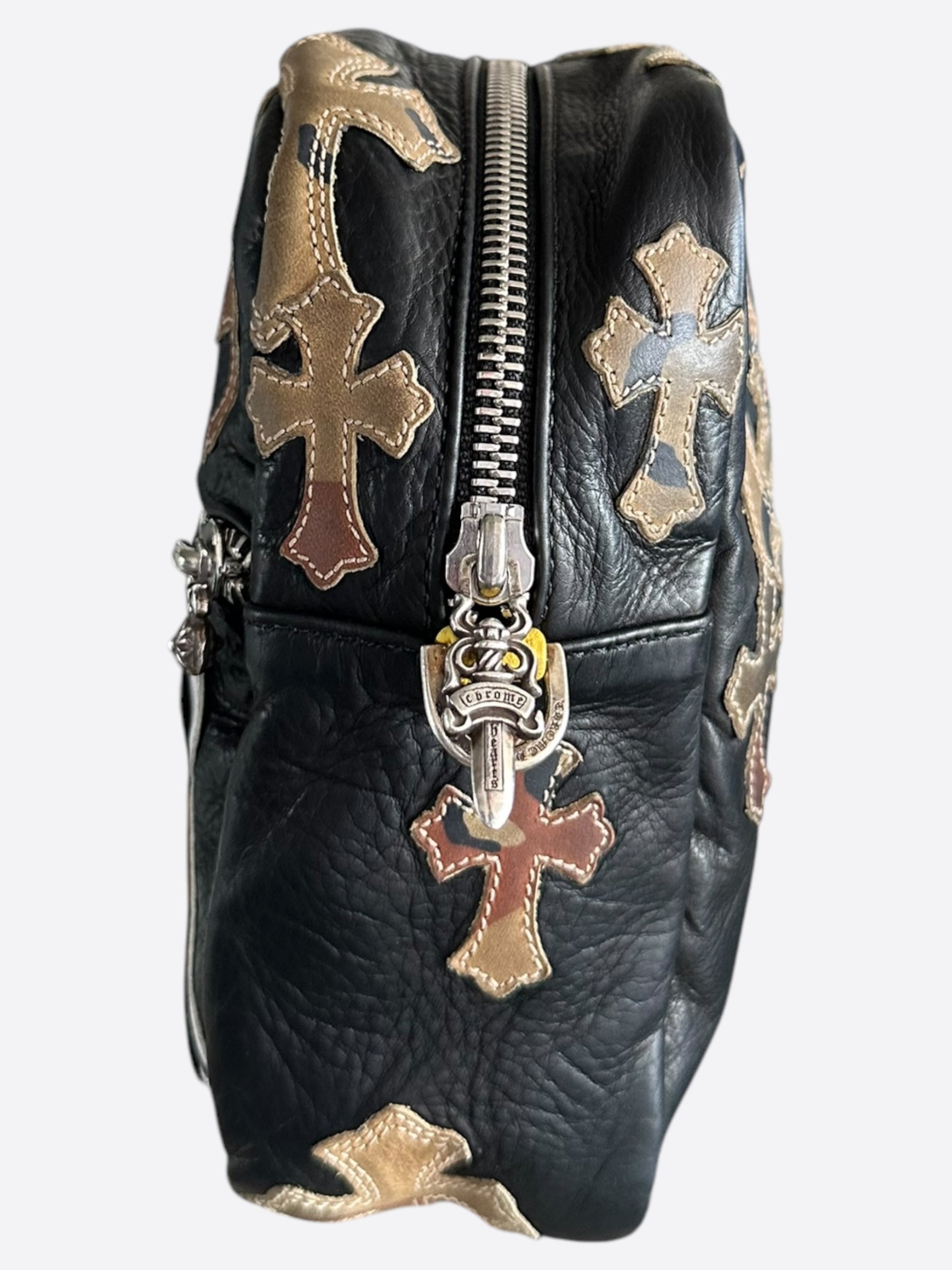 Chrome Hearts Black Camouflage Cross Patch Sex Records Taka Bag - Stylish Designer Crossbody Purse for Women, Perfect for Night Out & Music Events